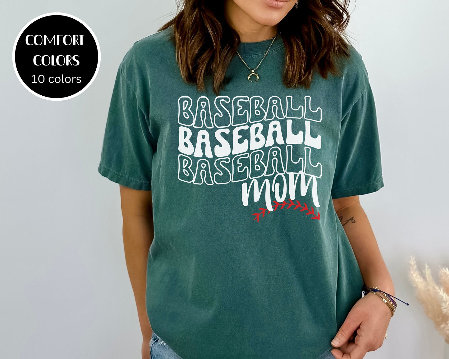 Comfort Colors Baseball Mom shirt, Groovy Baseball Life Shirt, Game Day shirt