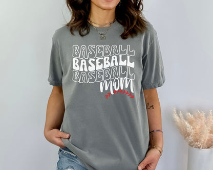 Comfort Colors Baseball Mom shirt, Groovy Baseball Life Shirt, Game Day shirt