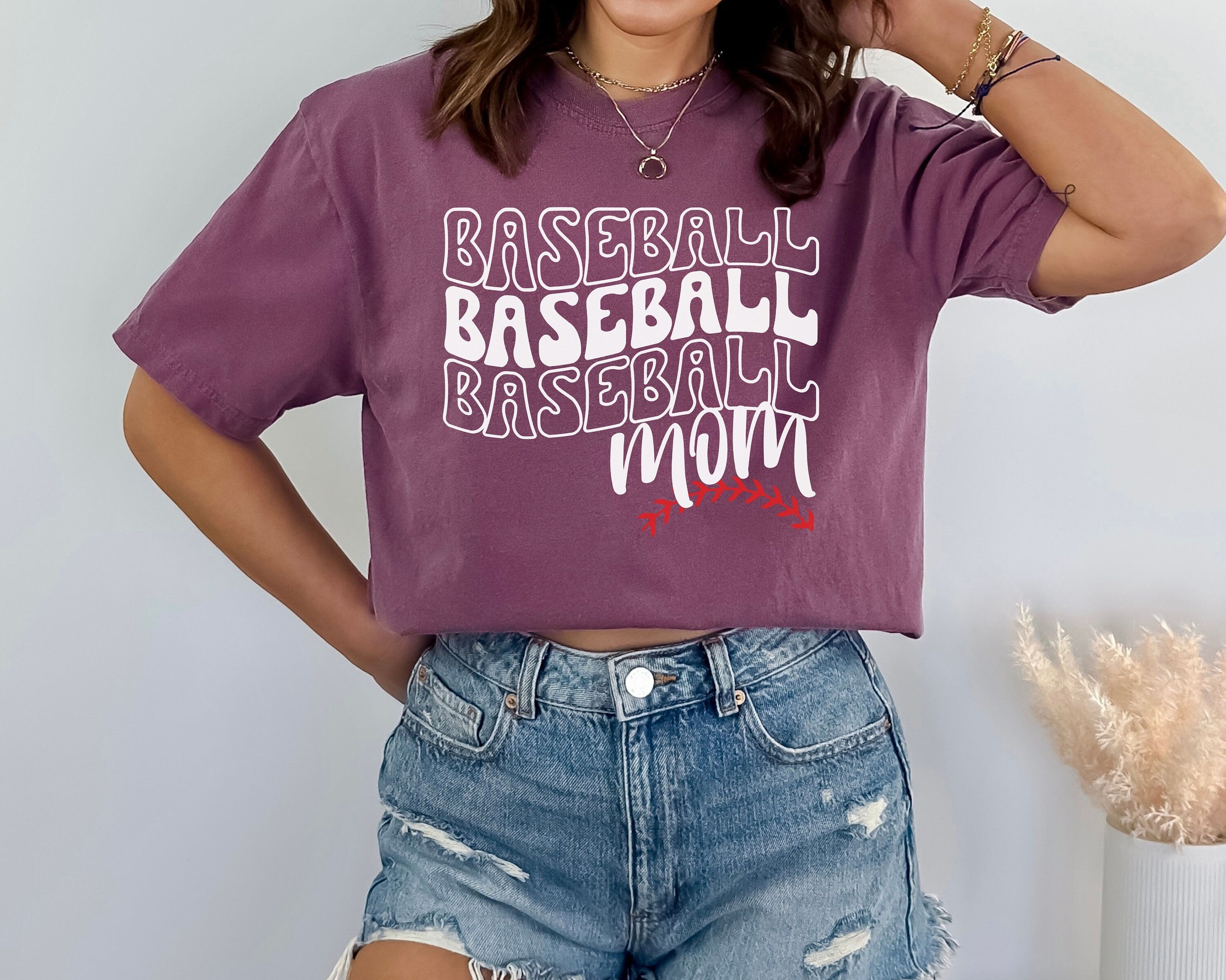 Comfort Colors Baseball Mom shirt, Groovy Baseball Life Shirt, Game Day shirt