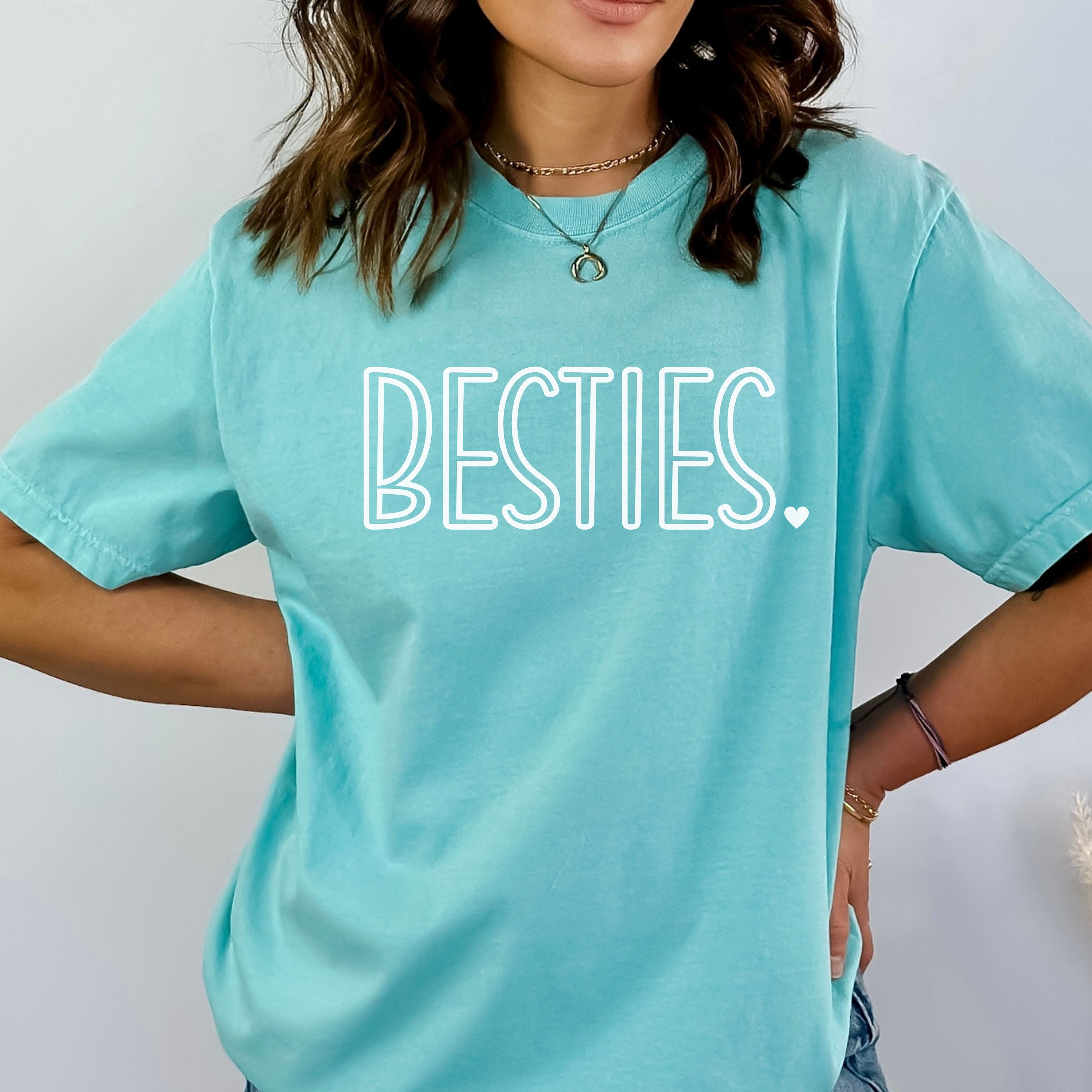 Comfort Colors Besties T Shirt, Matching Girls Trip Shirt, Cute Best Friends Shirt