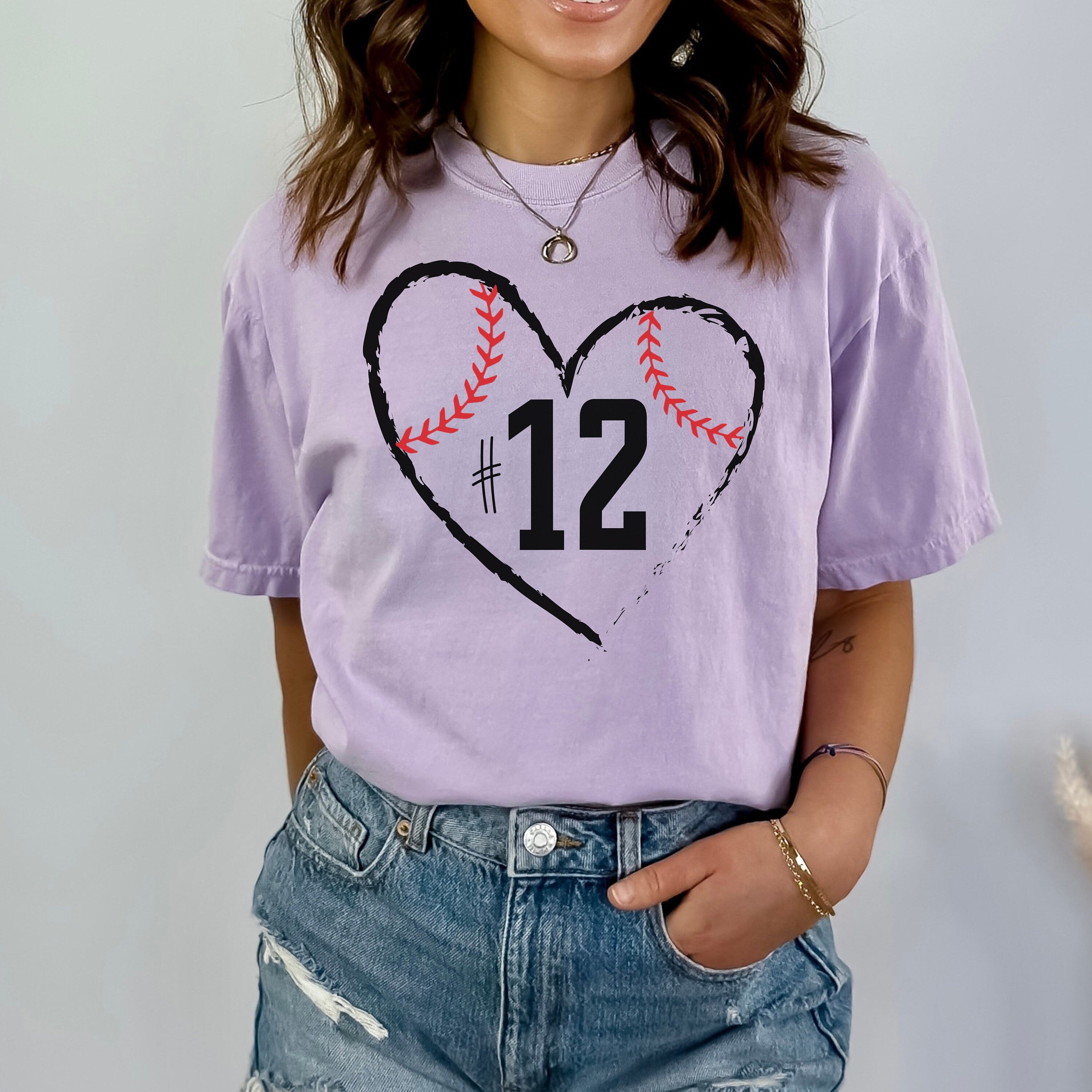 Comfort Colors Custom Baseball Number Shirt, custom baseball shirt