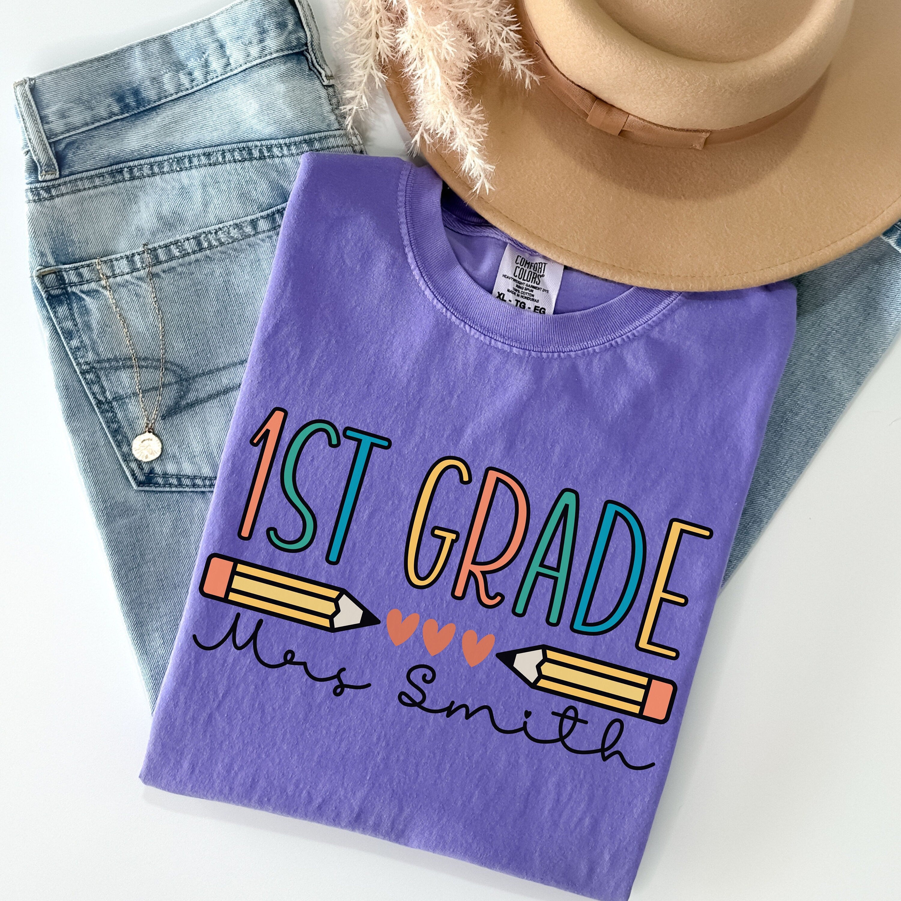 Custom Team Teacher Shirt, Personalized Teacher Name Shirt