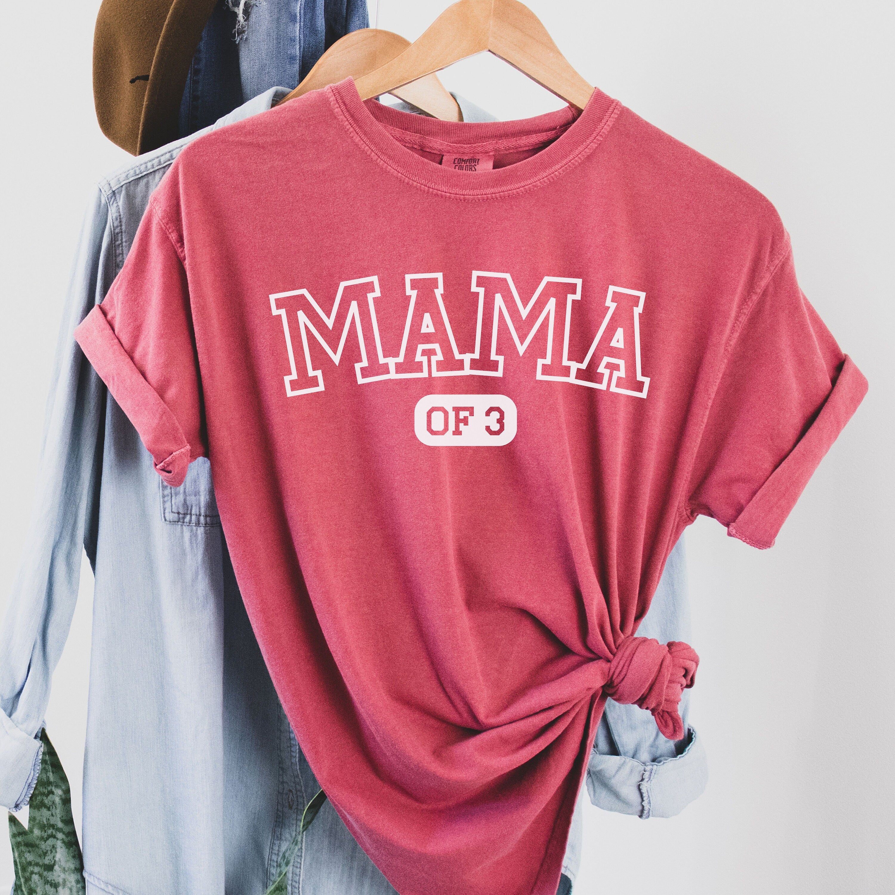 Comfort Colors Mama Shirt, Custom Mama Shirt, Personalized  Mom Shirt