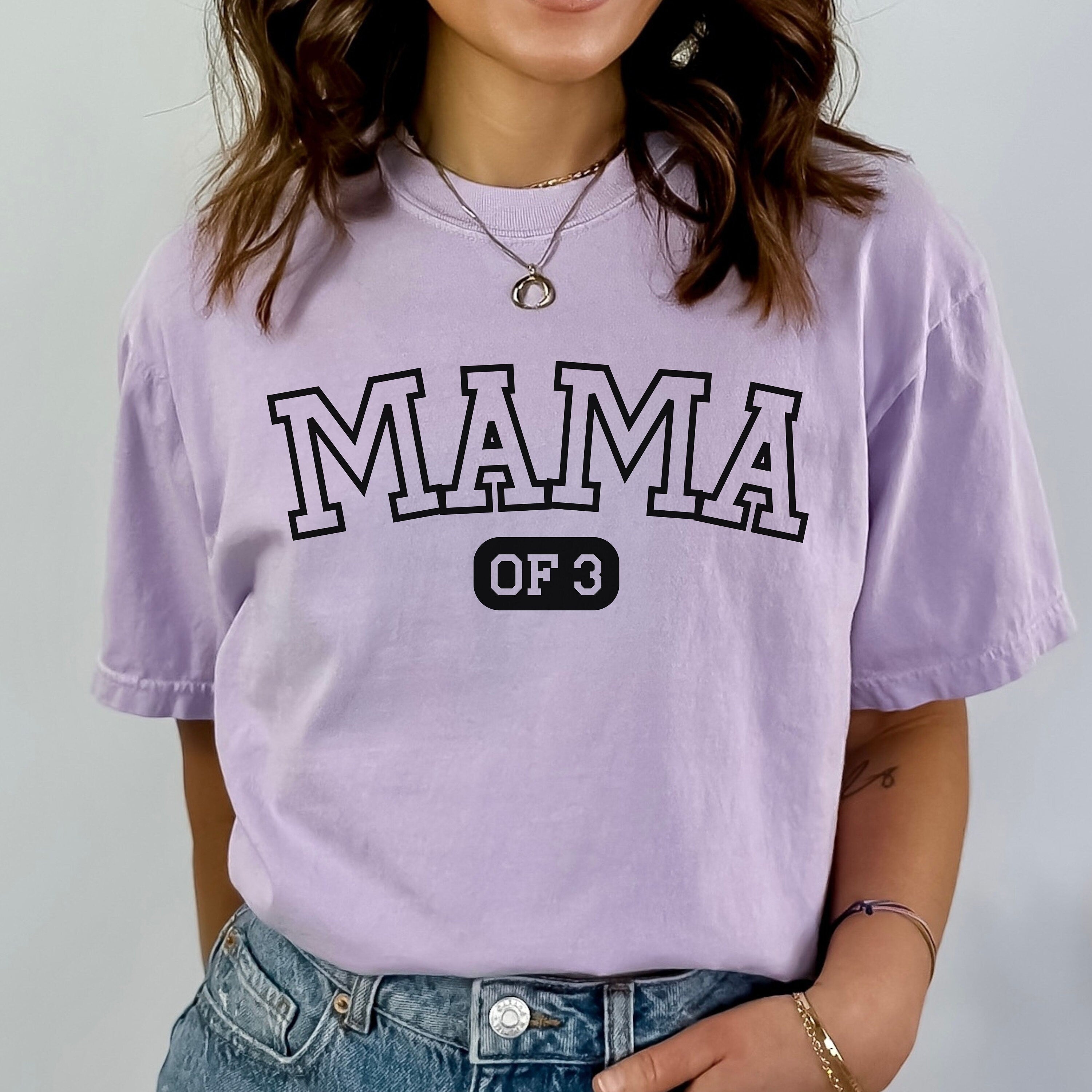 Comfort Colors Mama Shirt, Custom Mama Shirt, Personalized  Mom Shirt