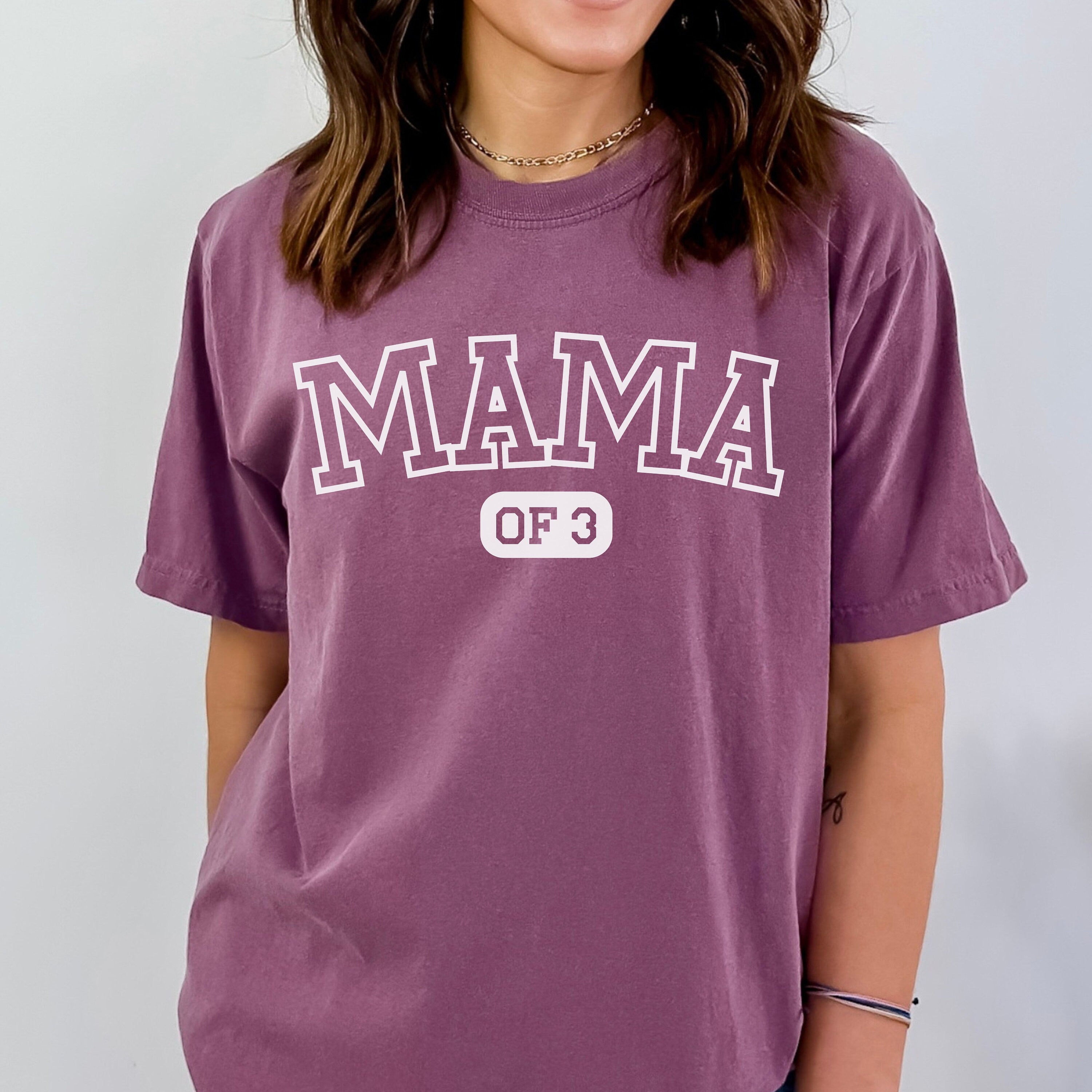 Comfort Colors Mama Shirt, Custom Mama Shirt, Personalized  Mom Shirt