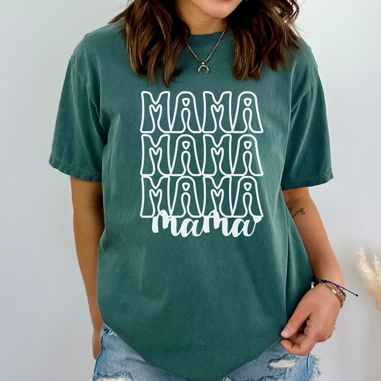 Comfort Colors Mama Shirt, Groovy Mom Shirt