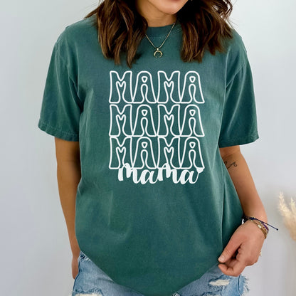 Comfort Colors Mama Shirt, Groovy Mom Shirt