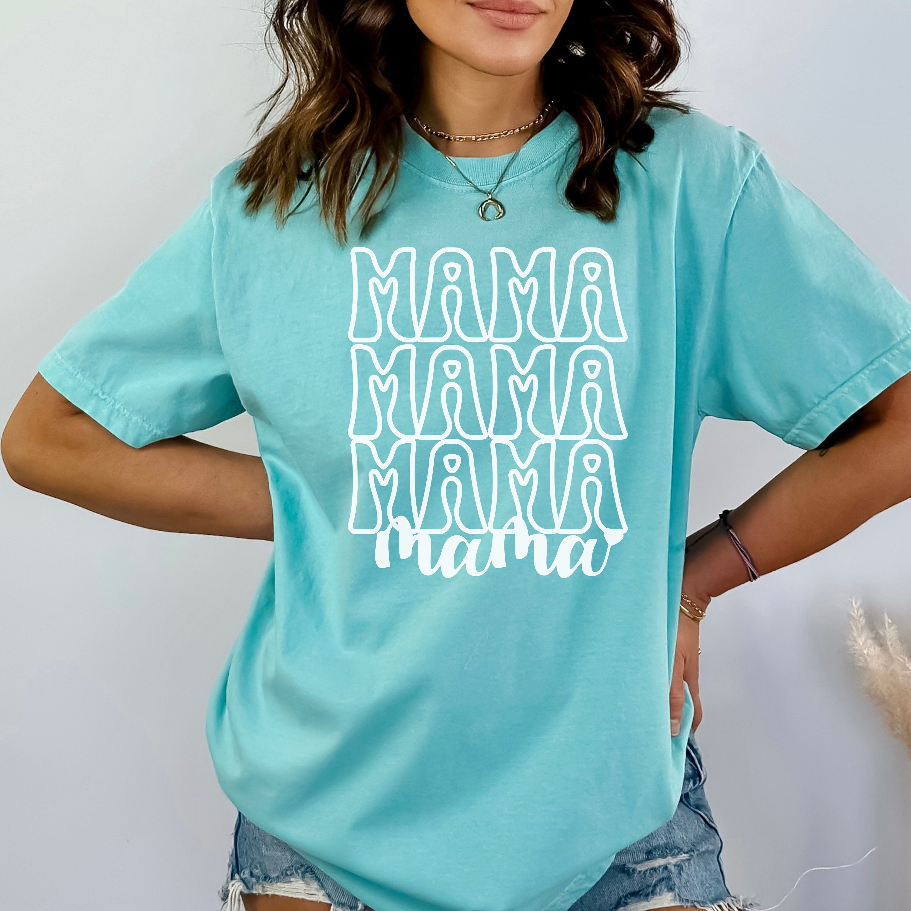 Comfort Colors Mama Shirt, Groovy Mom Shirt