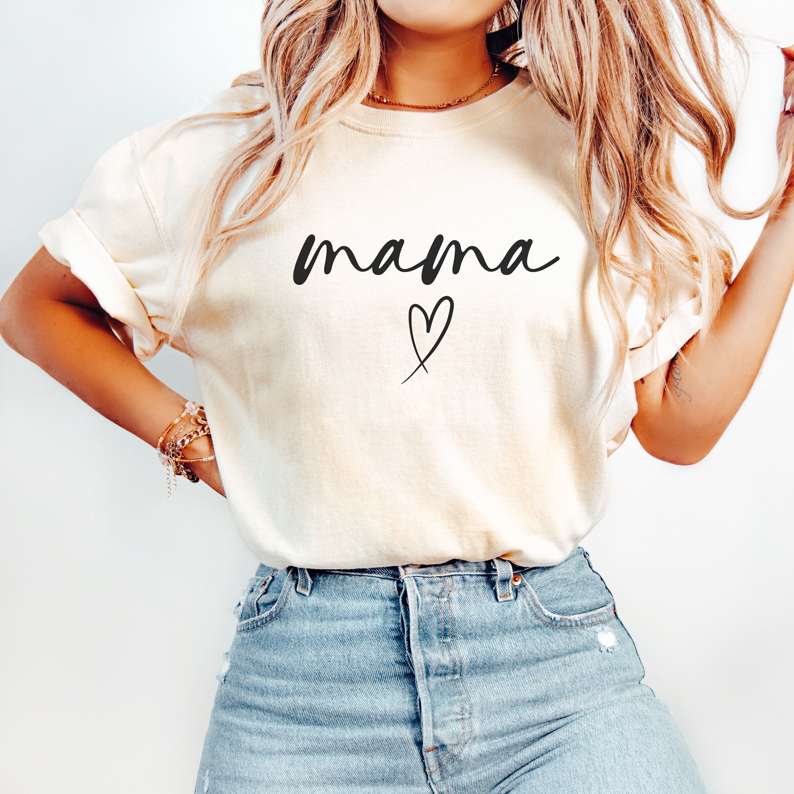 Comfort Colors Mama Shirt, Oversized Mom Shirt, Trendy Mama Shirt