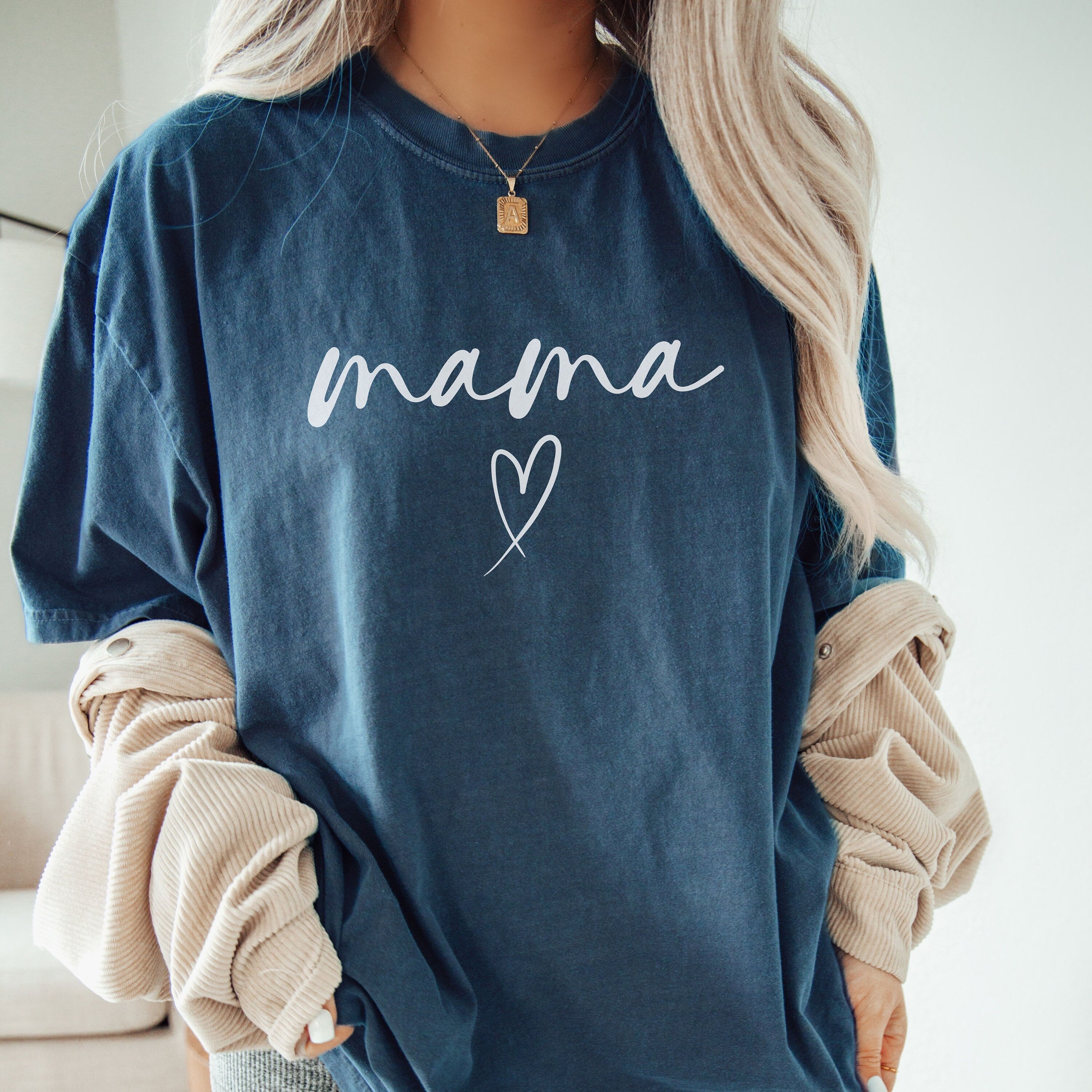 Comfort Colors Mama Shirt, Oversized Mom Shirt, Trendy Mama Shirt