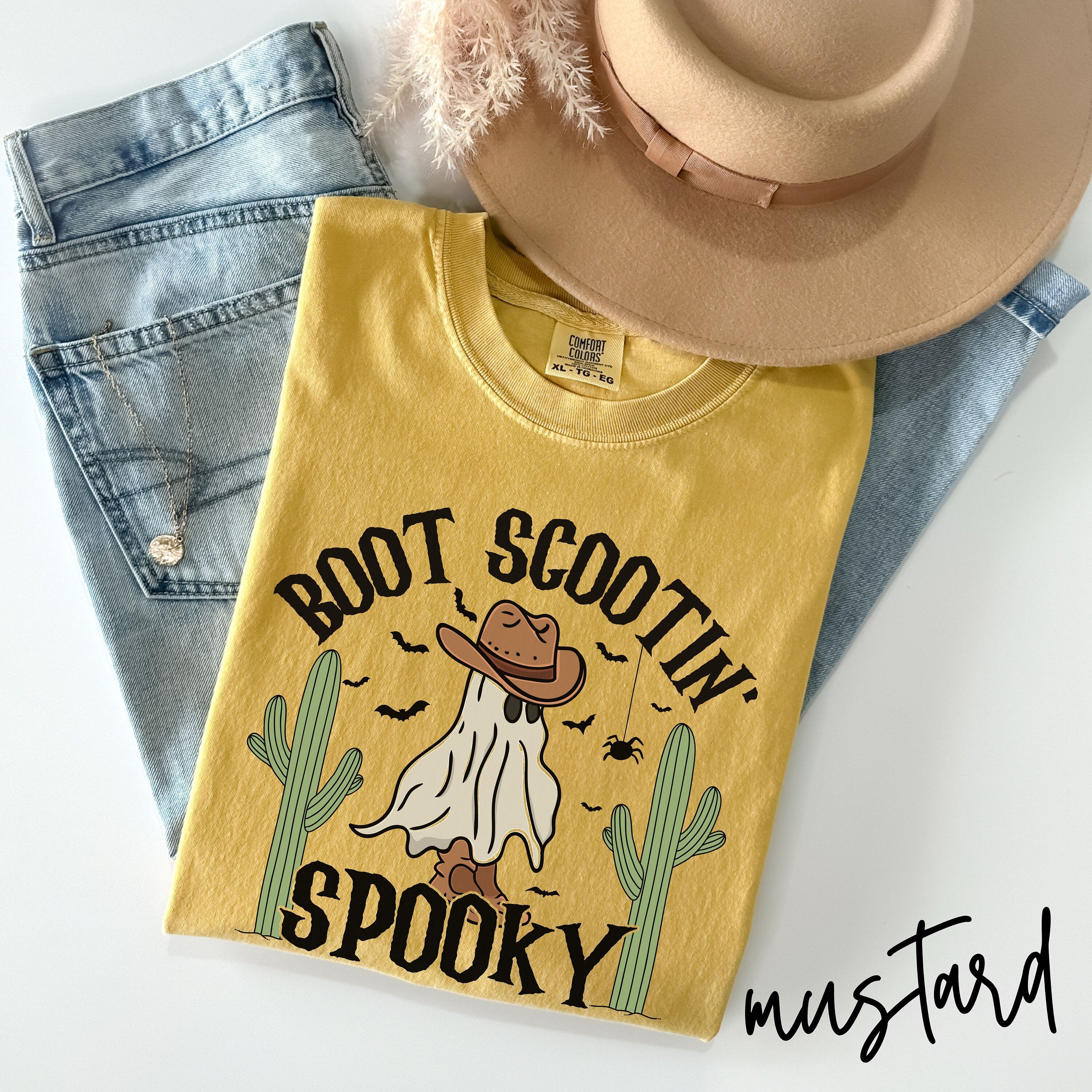 Western Halloween Shirt, Boot Scootin Spooky Shirt, Cowboy Ghost Shirt