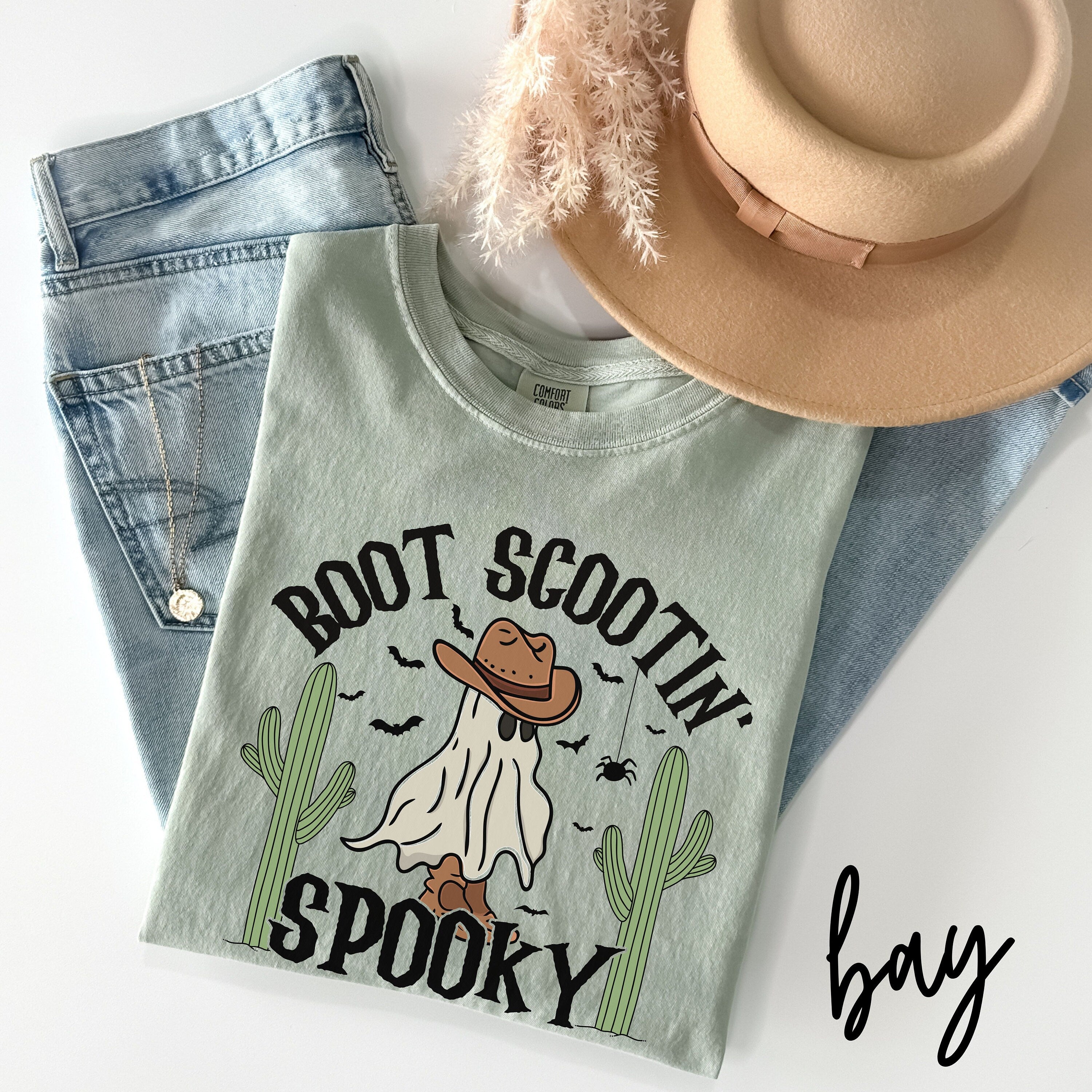 Western Halloween Shirt, Boot Scootin Spooky Shirt, Cowboy Ghost Shirt