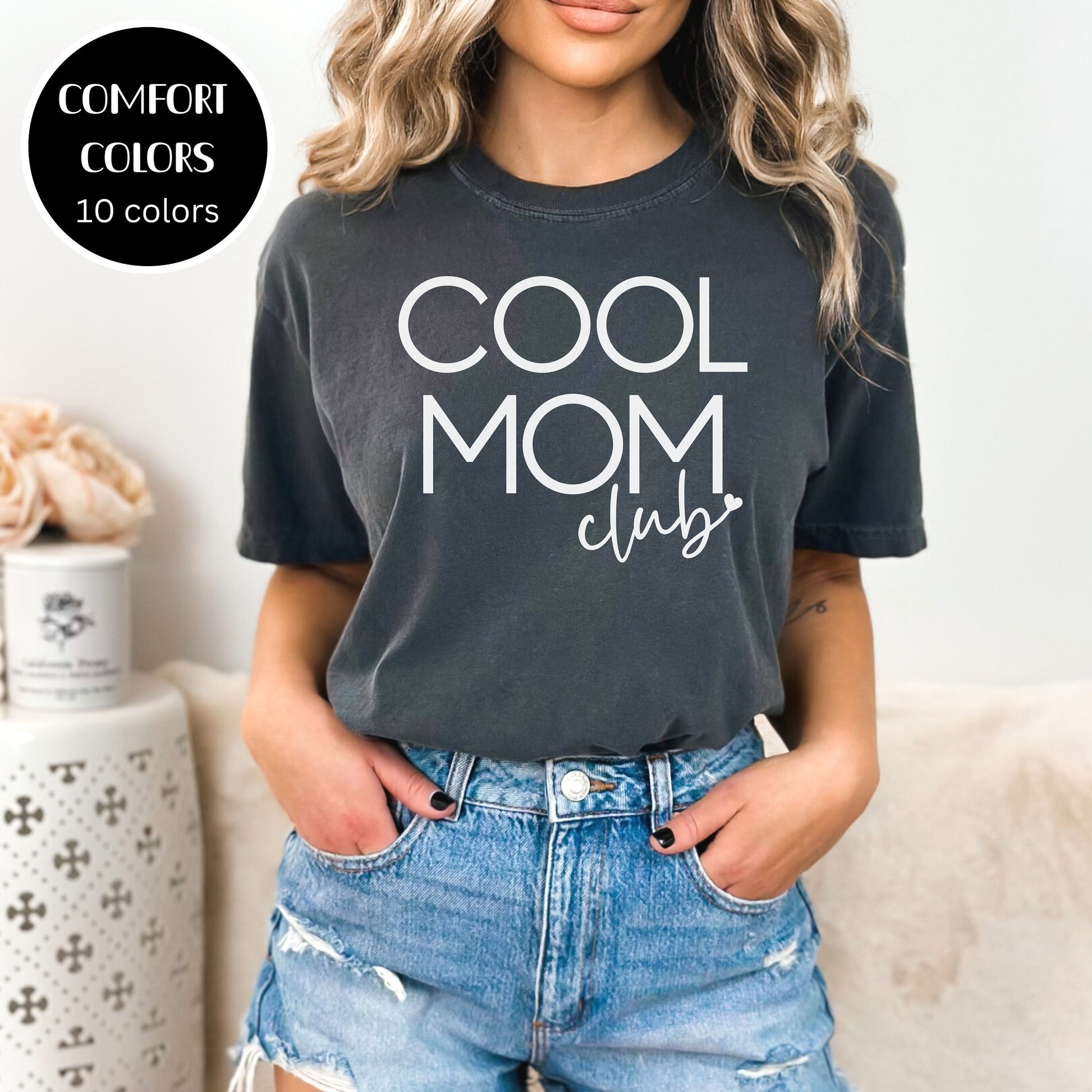 Cool mom club shirt, comfort colors mom shirt, mother's day gift