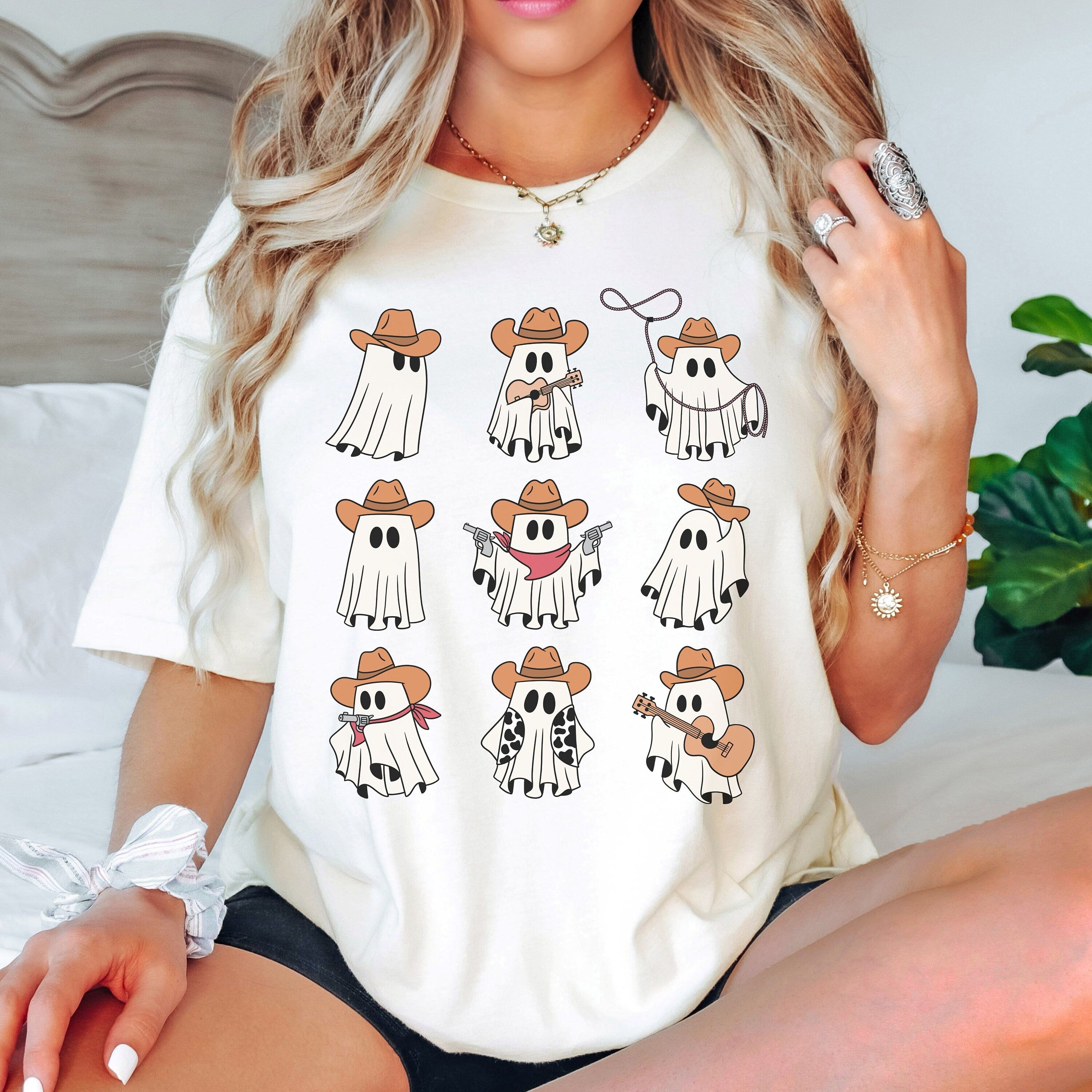 Cowboy Ghost Shirt, Western Halloween Sweatshirt, Cute Spooky Shirt