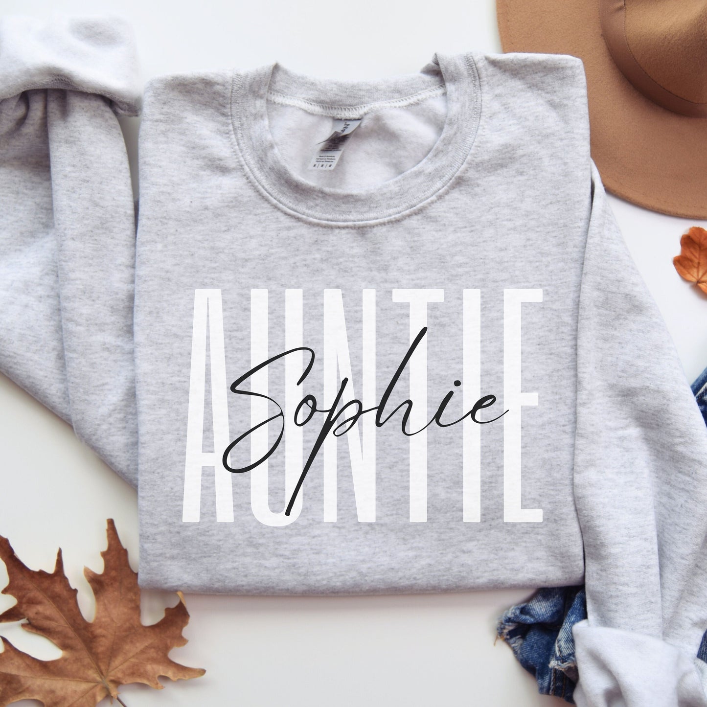 Custom Auntie Sweatshirt, Gift For Auntie Crewneck, Pregnancy Announcement