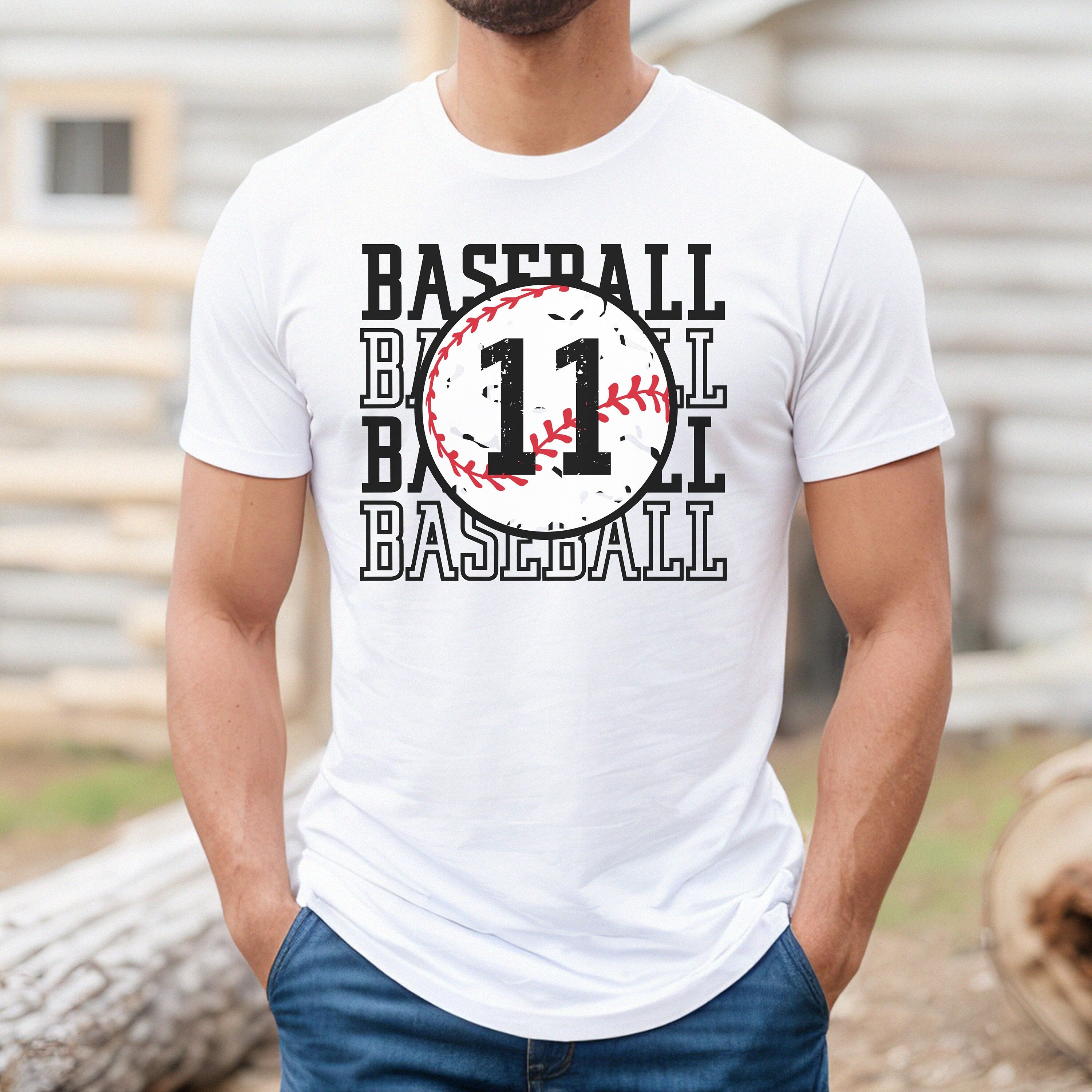 Baseball Number Shirt, Men's Custom Baseball Shirt, Personalized Baseball Shirt