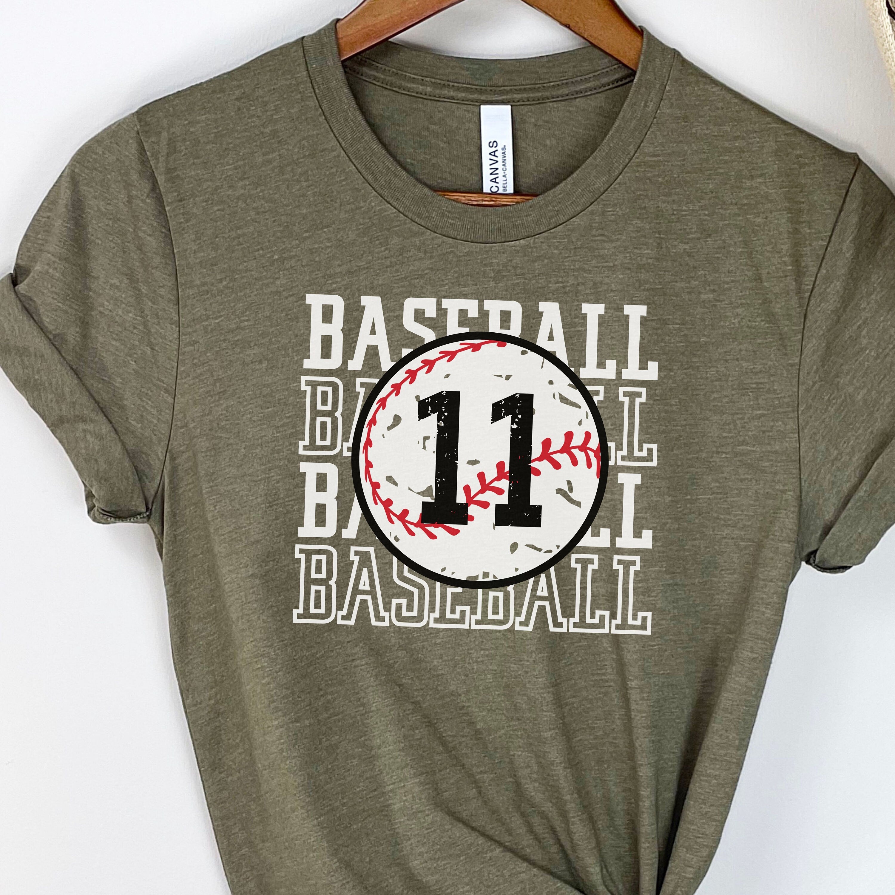 Baseball Number Shirt, Men's Custom Baseball Shirt, Personalized Baseball Shirt