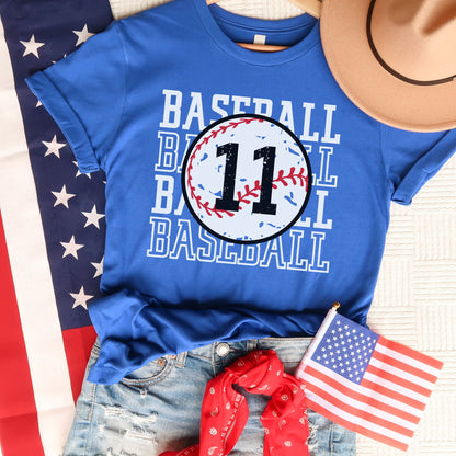 Baseball Number Shirt, Men's Custom Baseball Shirt, Personalized Baseball Shirt