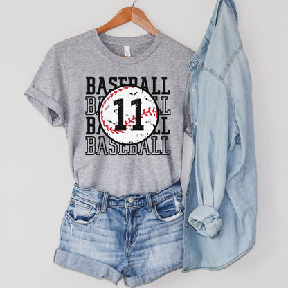 Personalized Baseball Mom Shirt, Baseball Fan Shirt, Cute Baseball Heart Shirt