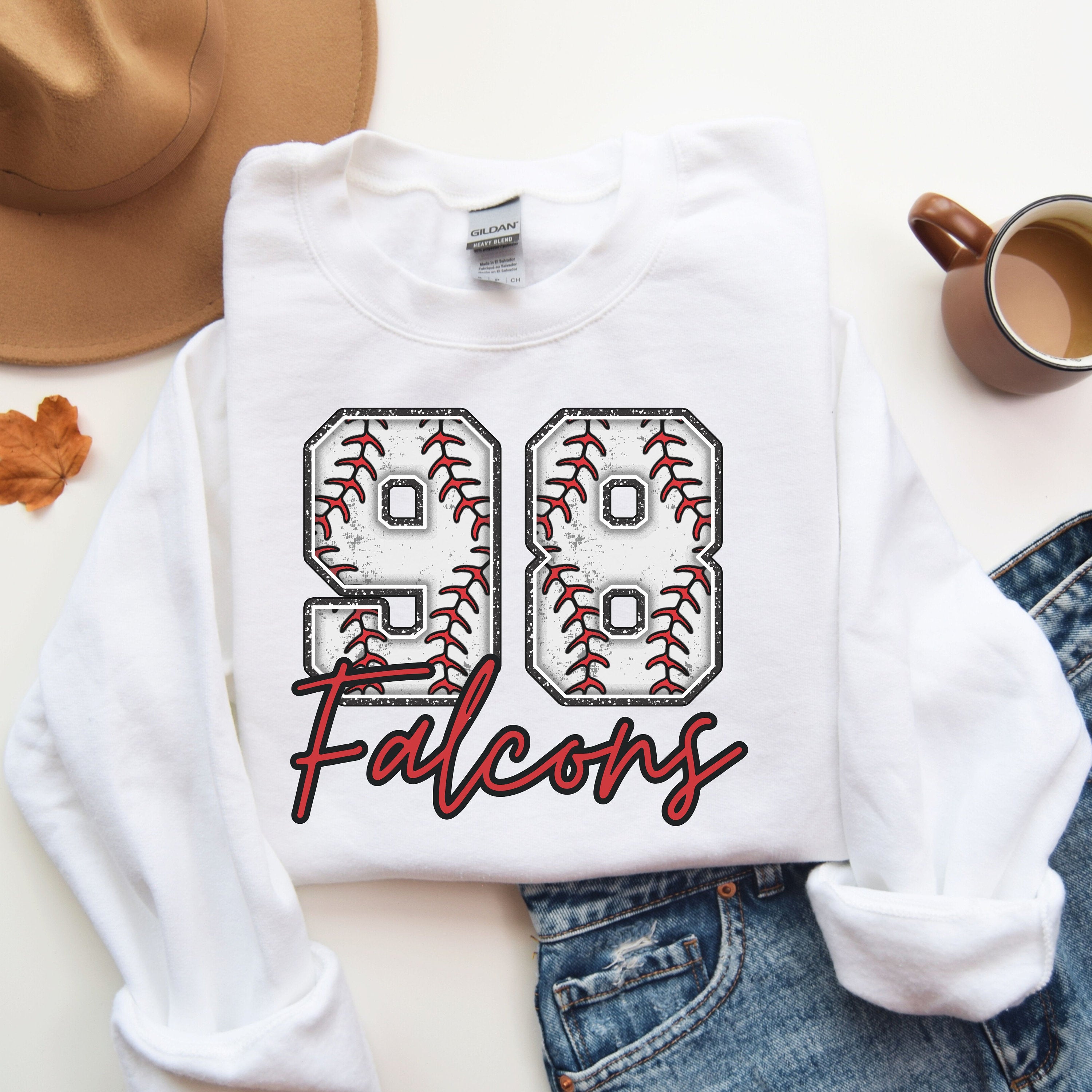 Custom Baseball Sweatshirt, Distressed Baseball Pullover, Baseball Number Sweater