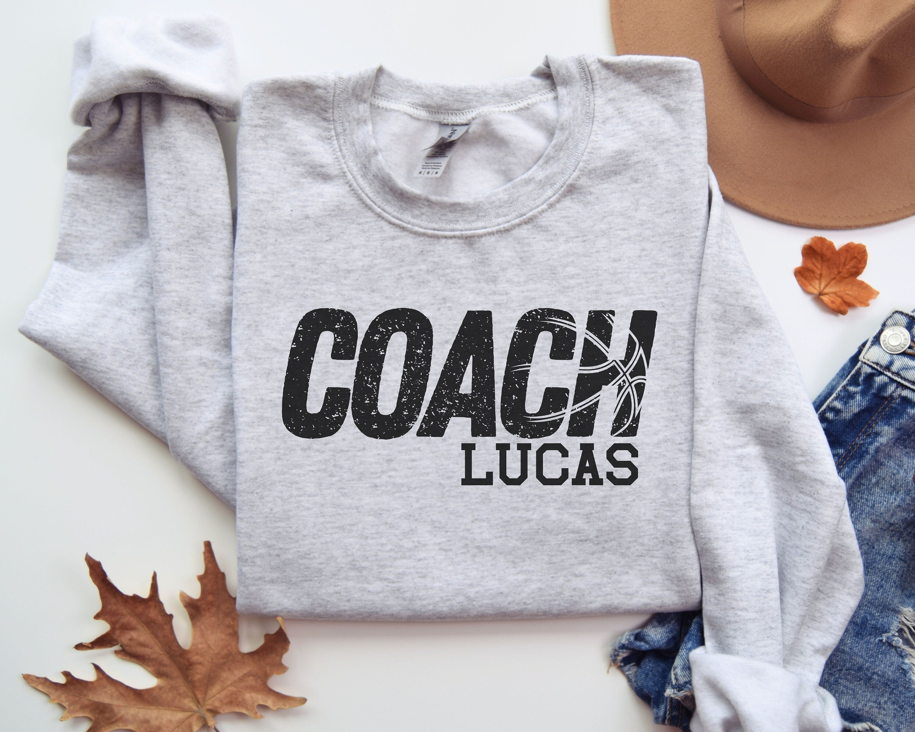 Custom Basketball Coach Sweatshirt, Basketball Coach Gift, Coach Tee