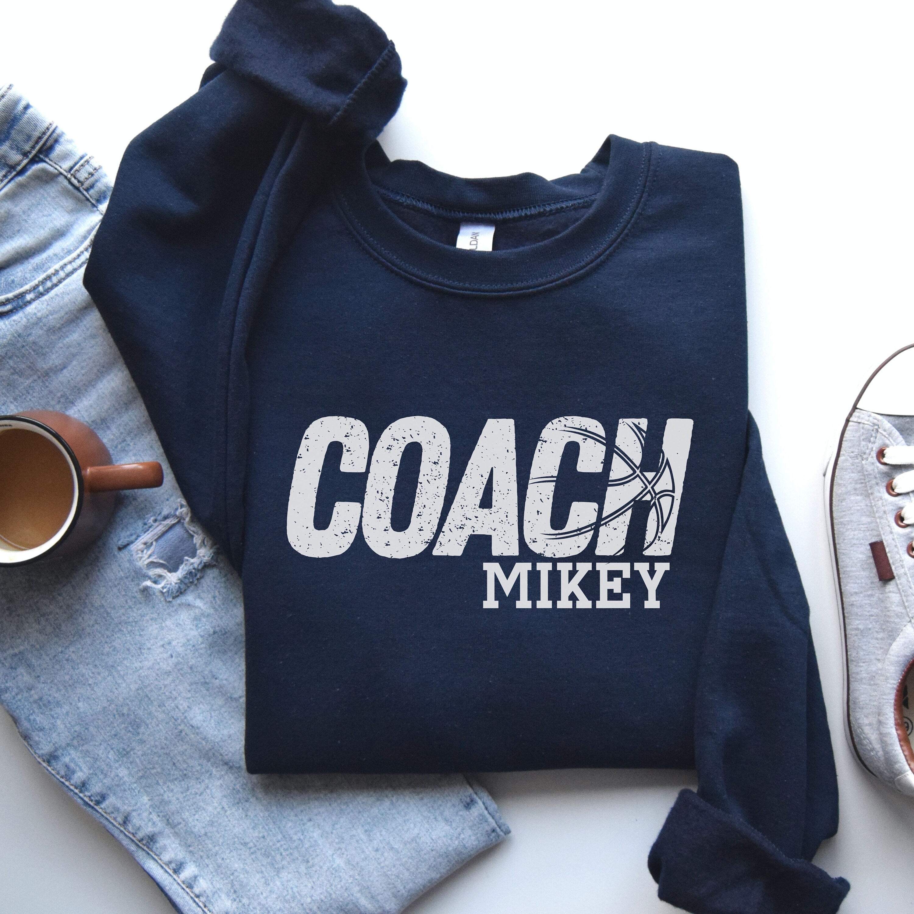 Custom Basketball Coach Sweatshirt, Basketball Coach Gift, Coach Tee