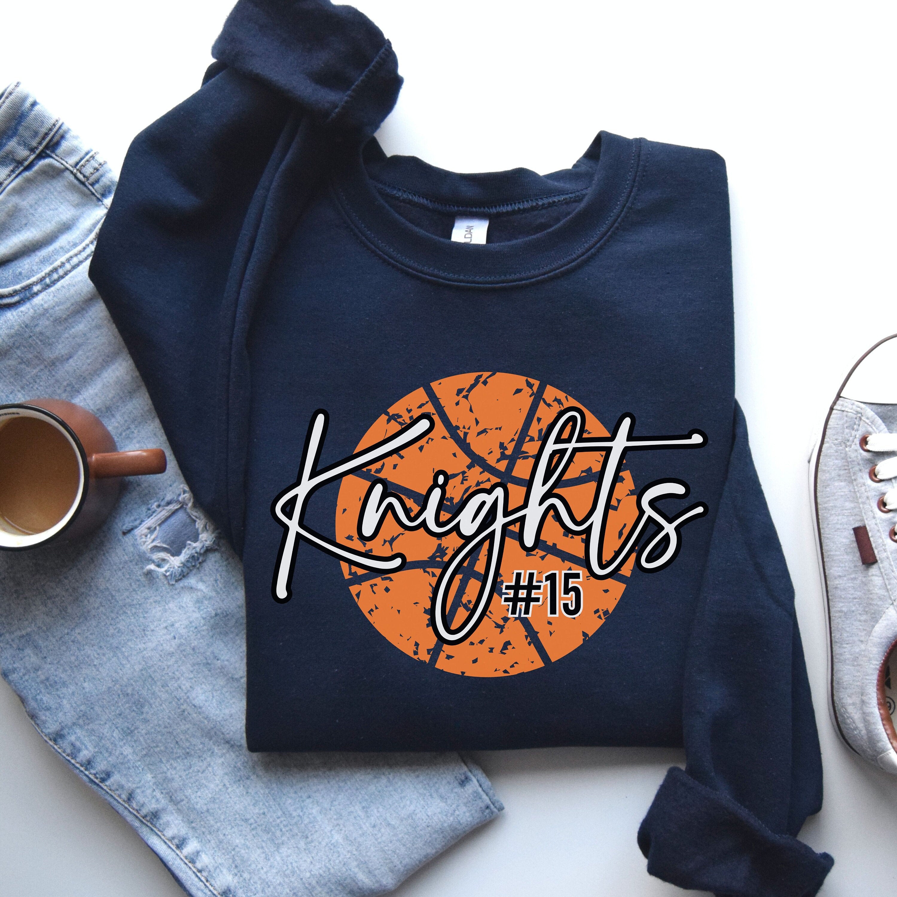 Personalized Basketball Mom Crewneck, Basketball Team Gift, Basketball Gameday Sweater