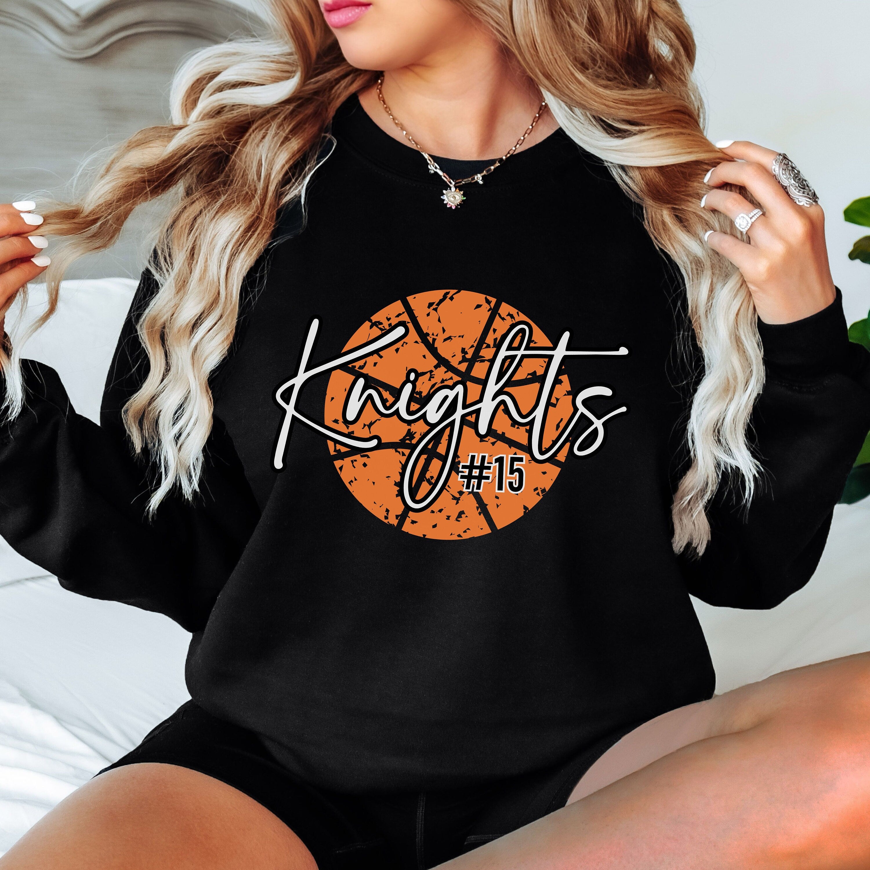 Personalized Basketball Mom Crewneck, Basketball Team Gift, Basketball Gameday Sweater