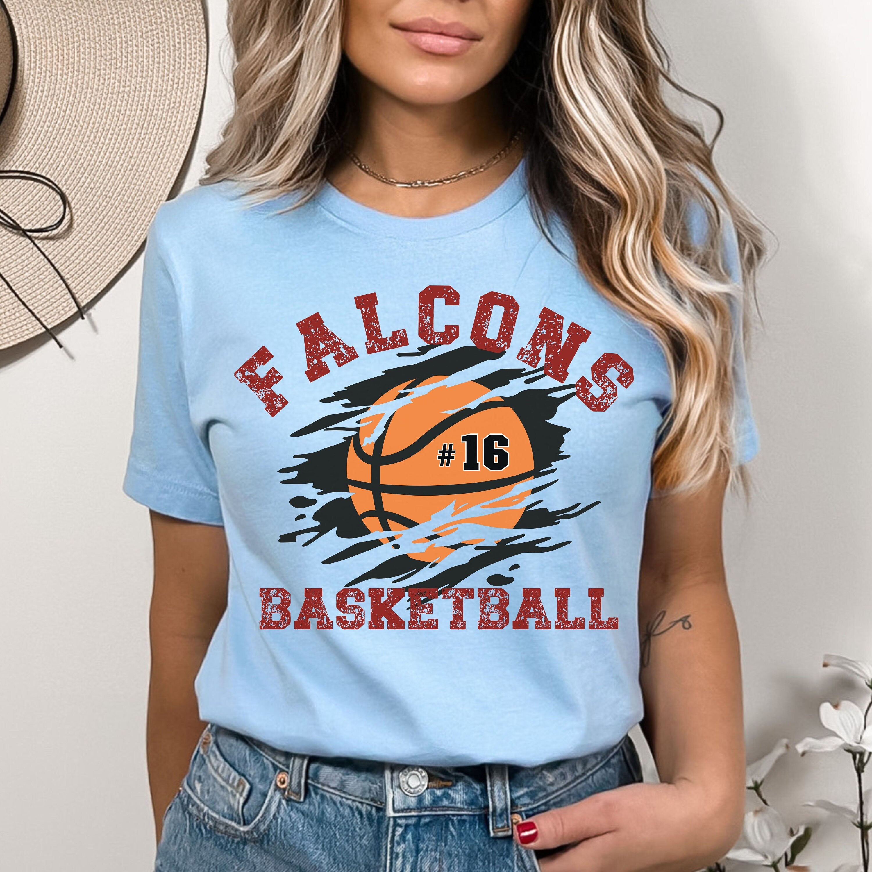 Personalized Basketball Mom Shirt, Basketball Fan, Basketball Number Shirt, Basketball Team Shirt