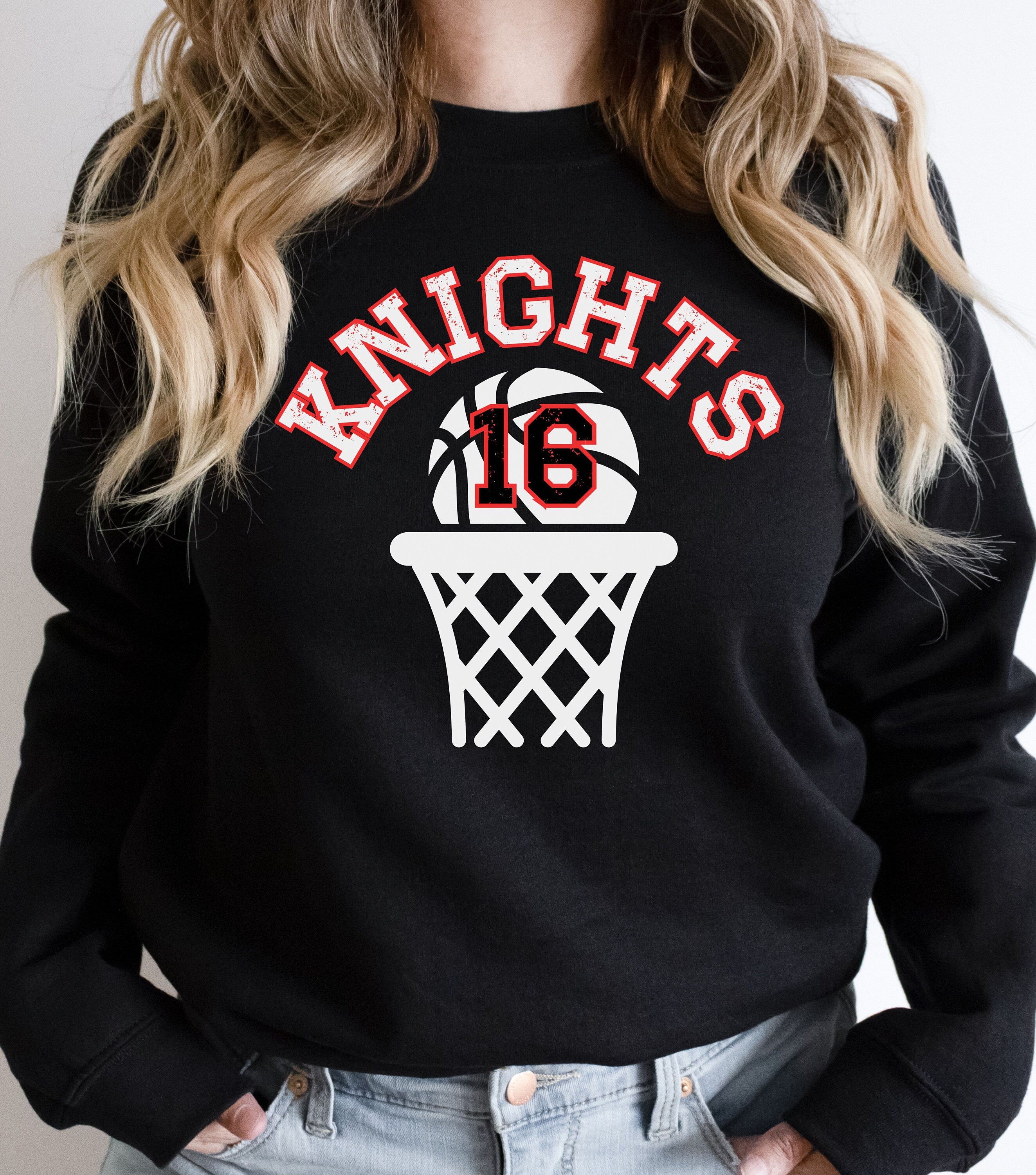 Custom Basketball Sweatshirt, Basketball Pullover, Basketball Number Sweater