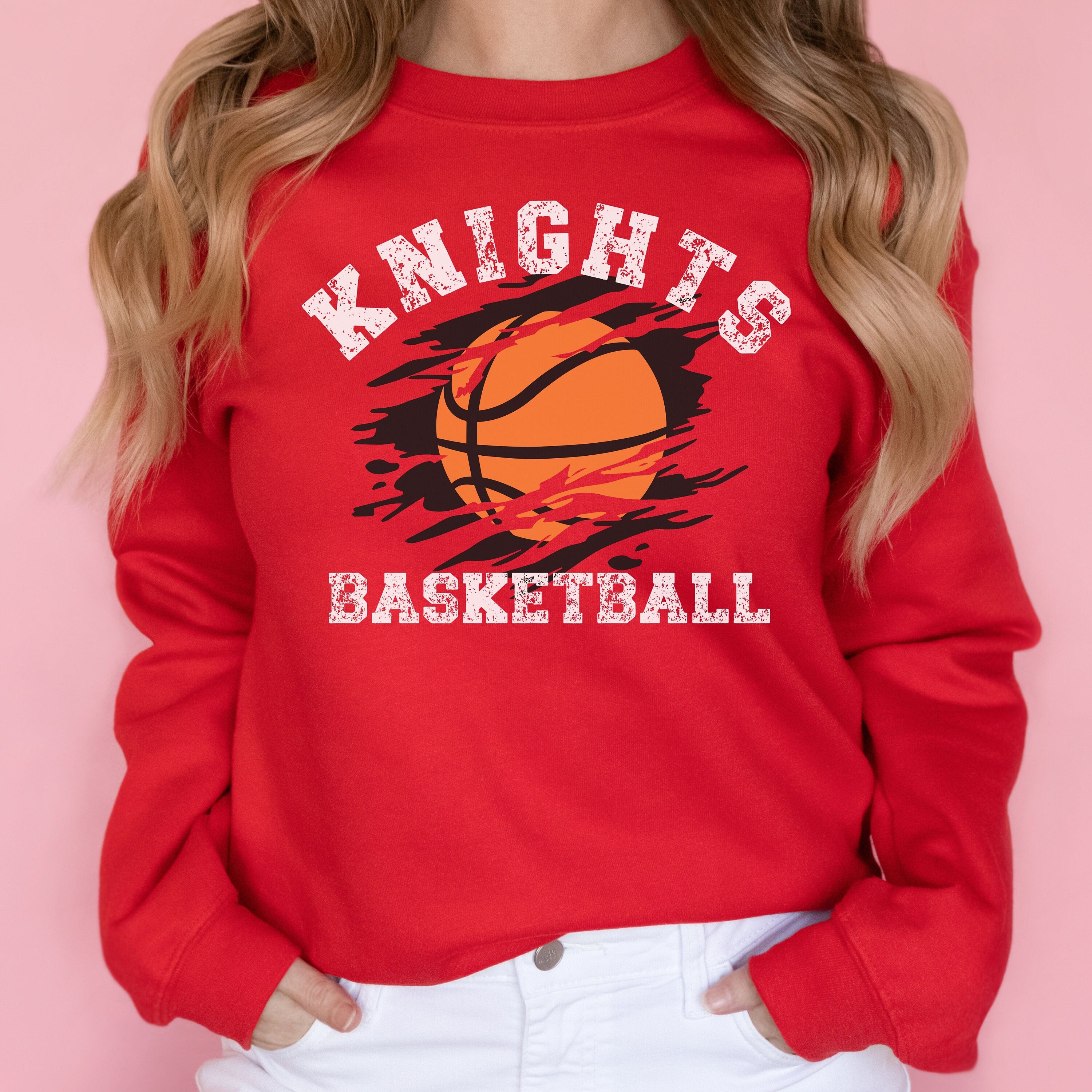 Custom Basketball Sweatshirt, Personalized Basketball Mom, Basketball Number Sweater