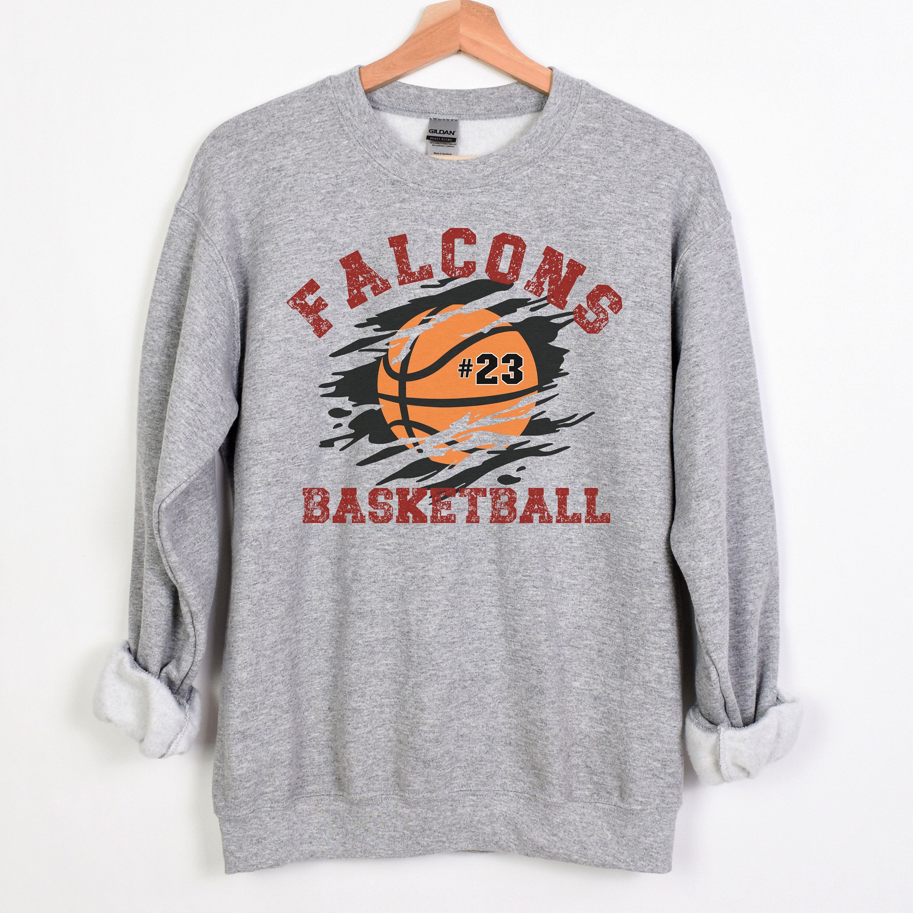 Custom Basketball Sweatshirt, Personalized Basketball Mom, Basketball Number Sweater