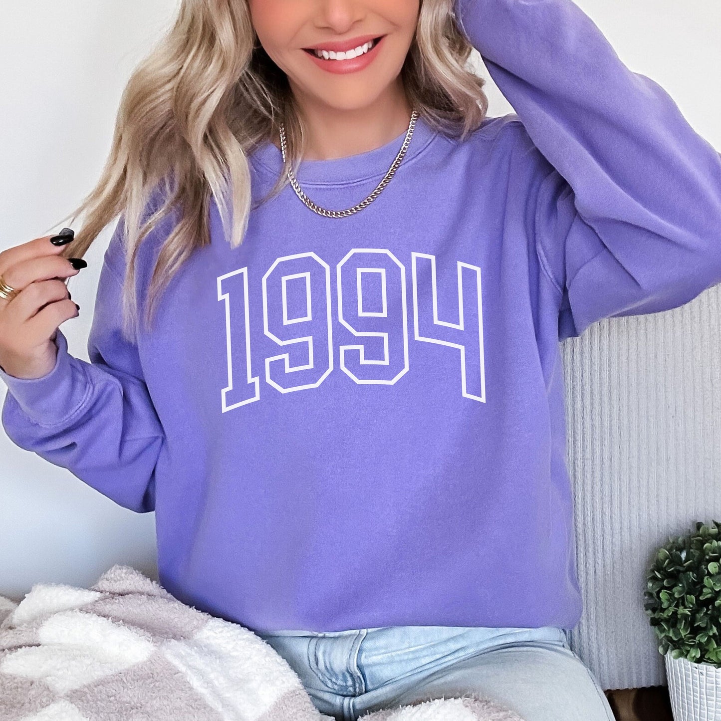 Birth Year Sweatshirt, Birthday Sweatshirt, Personalized Birthday Gift, Trendy Birth Year Shirt