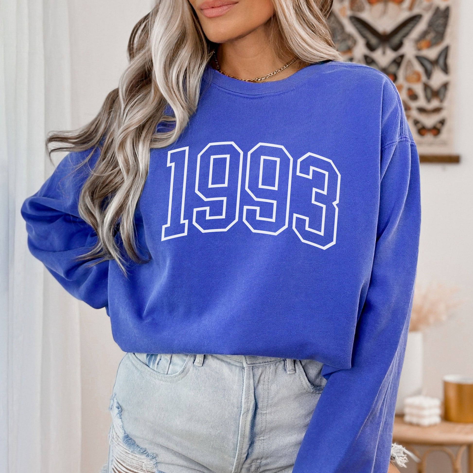 Birth Year Sweatshirt, Birthday Sweatshirt, Personalized Birthday Gift, Trendy Birth Year