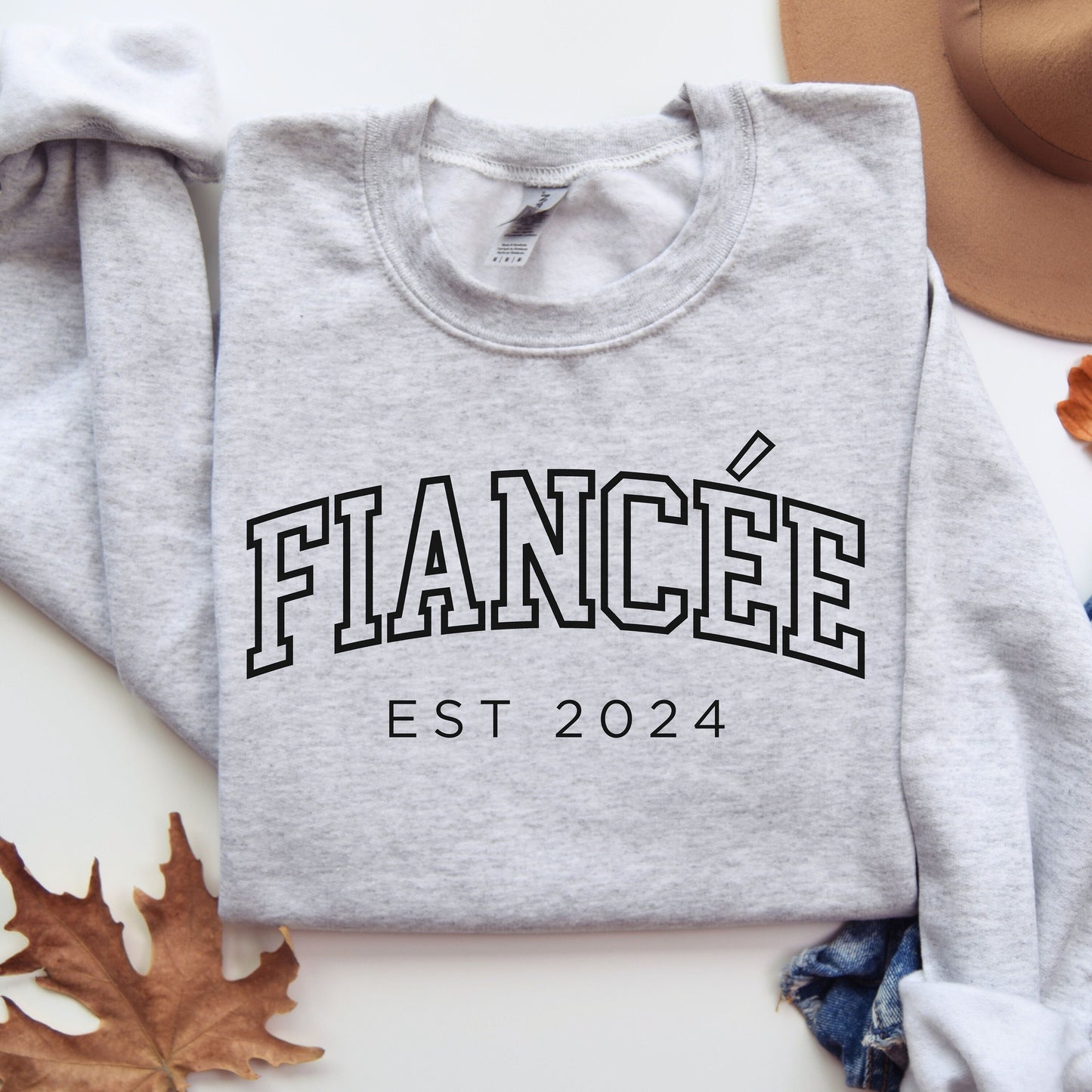 Fiancee Est 2024 Sweatshirt, Engagement Gift, Future Mrs Sweatshirt, Bridal Shower Gift