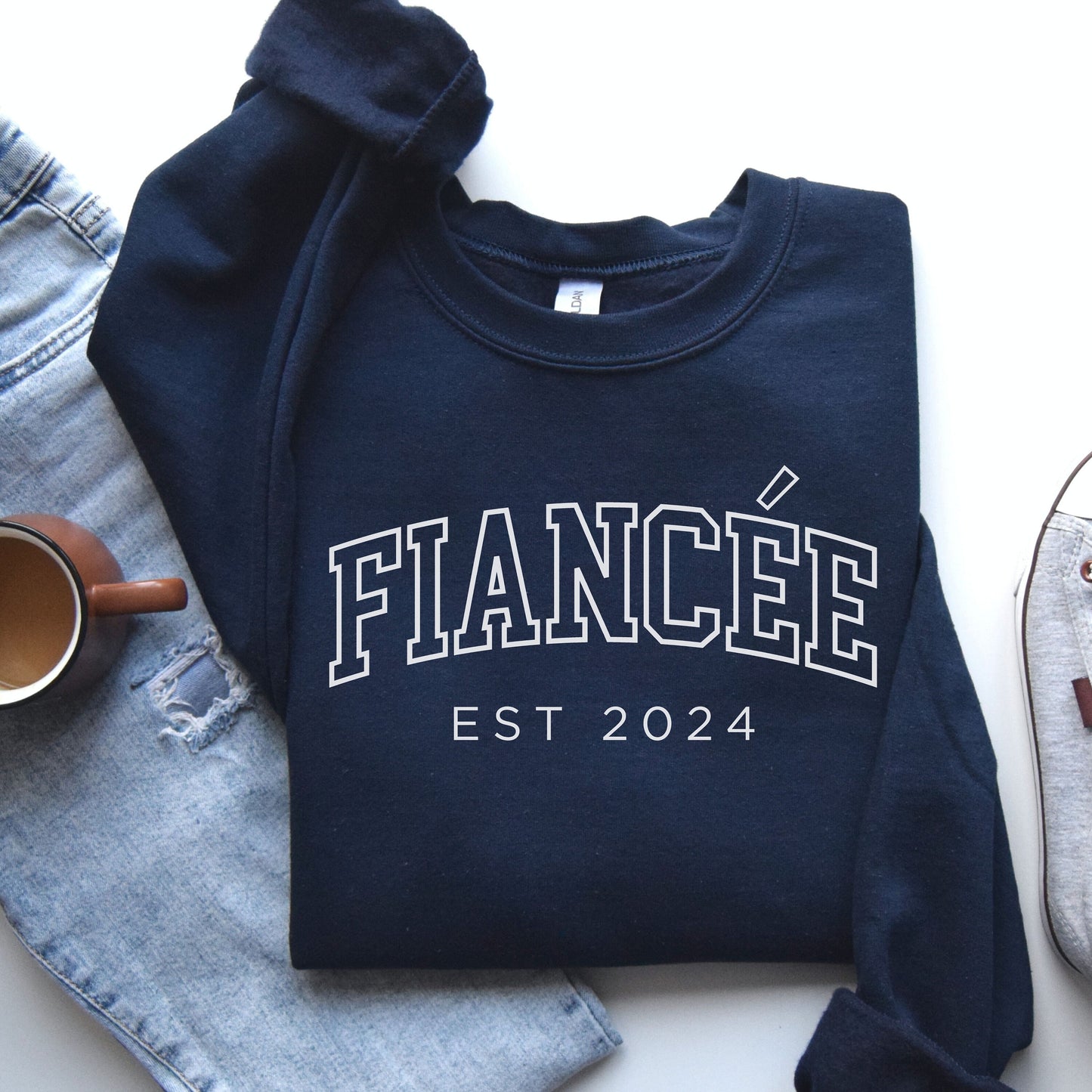 Fiancee Est 2024 Sweatshirt, Engagement Gift, Future Mrs Sweatshirt, Bridal Shower Gift