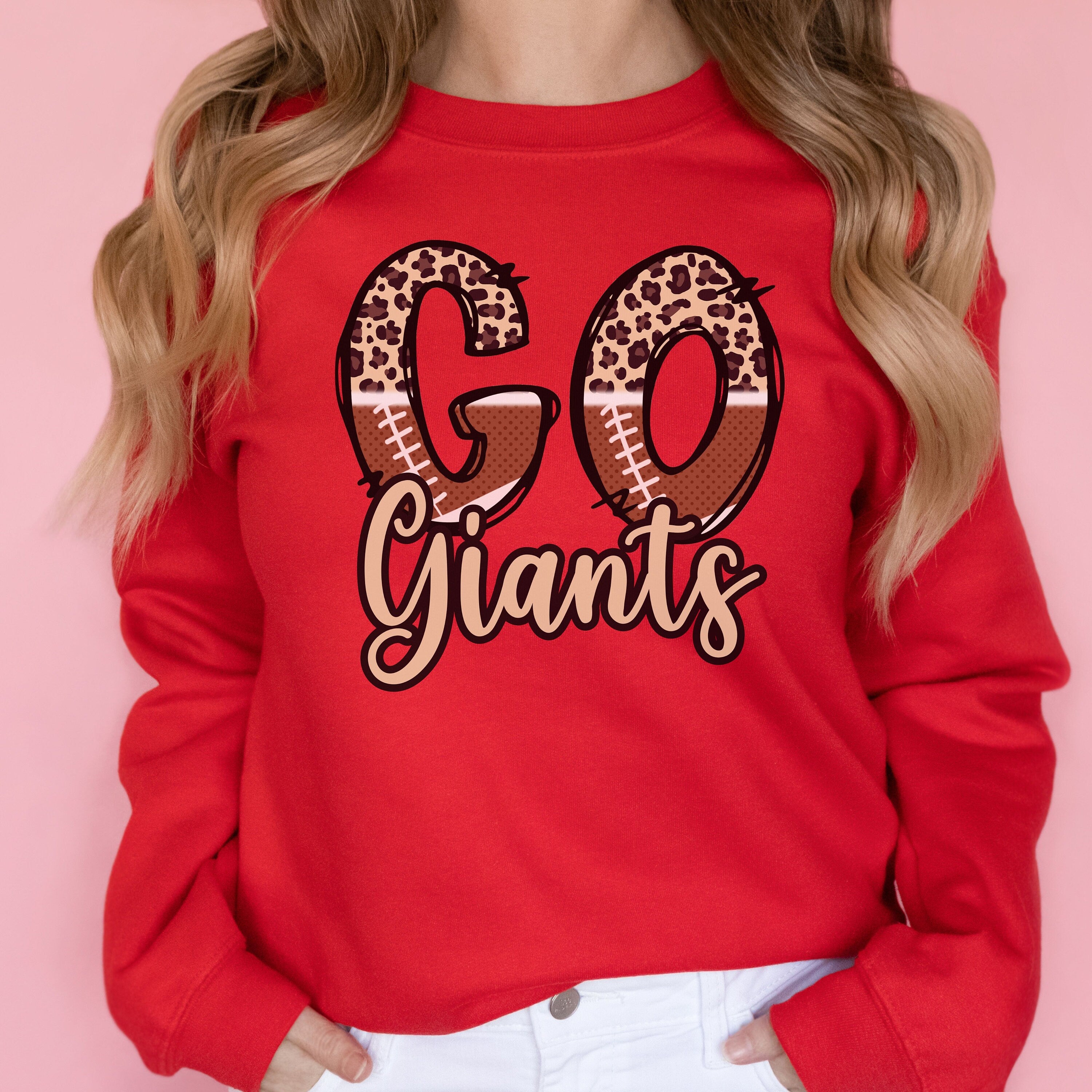 Game Day Football Mom Crewneck, Football Leopard Pullover Shirt