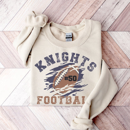 Custom Football Sweatshirt, Personalized Football Mom Crewneck, Football Fan Pullover Shirt