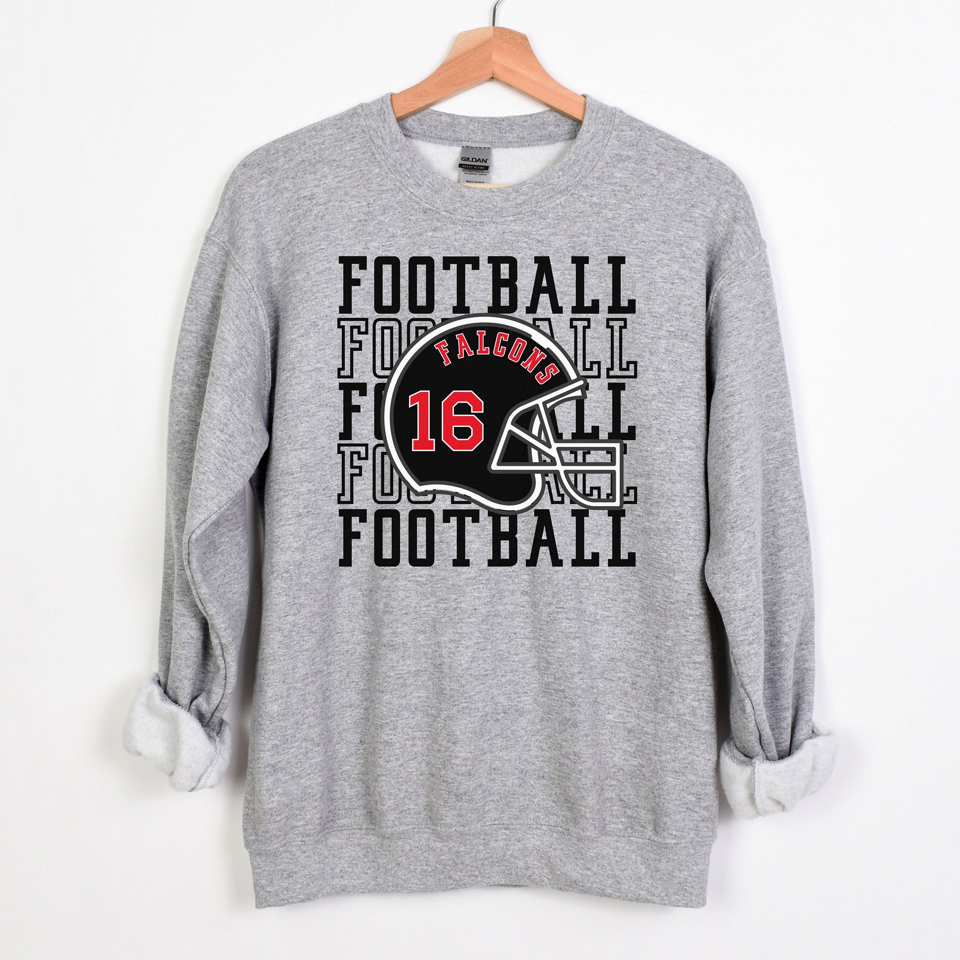 Football Sweatshirt, Personalized Football Mom Crewneck, Football Fan Pullover Shirt