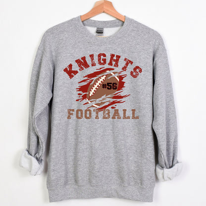 Custom Football Sweatshirt, Personalized Football Mom Crewneck, Football Fan Pullover Shirt