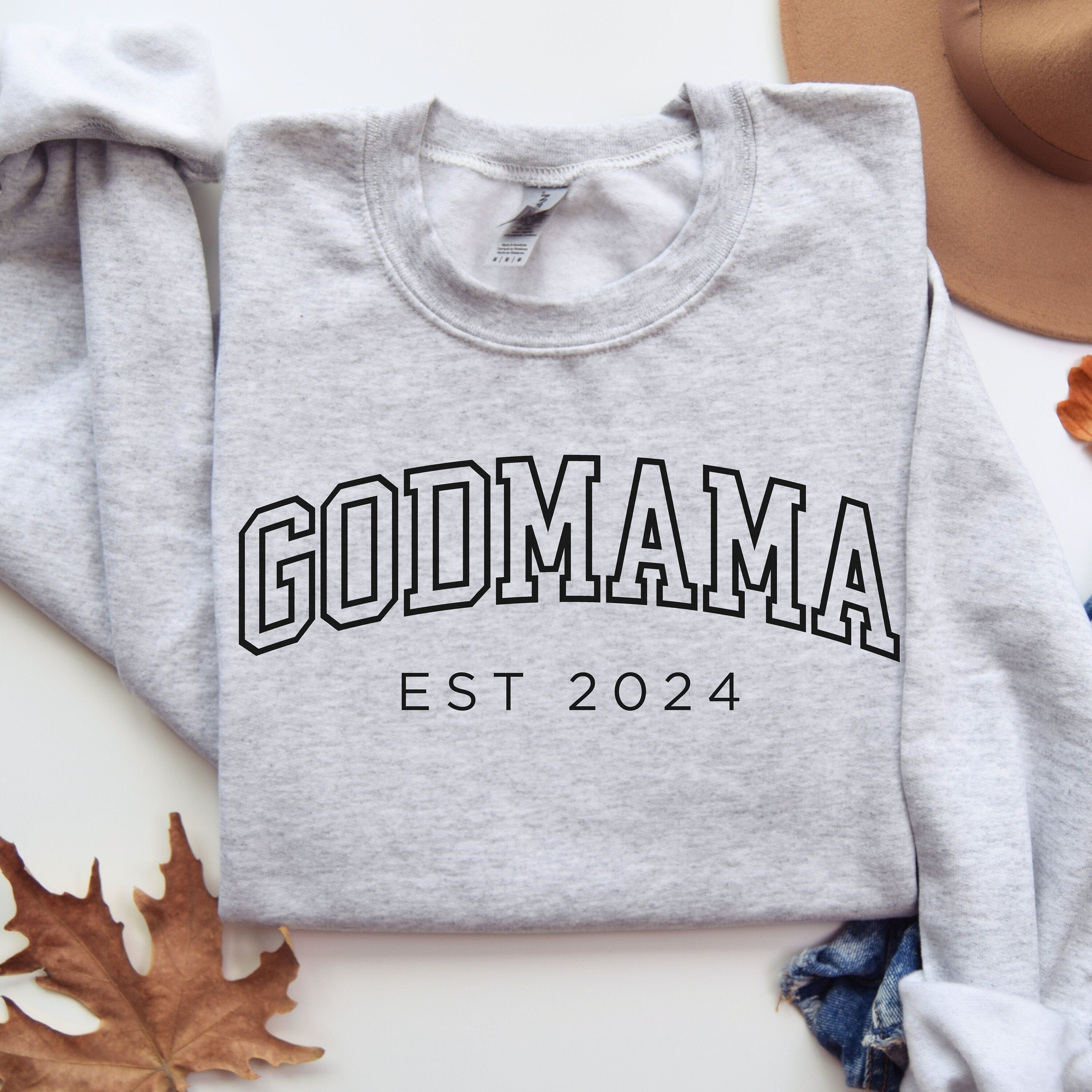 Custom Godmama Sweatshirt, Godmama Est 2024 Sweater, Gift for Godmother