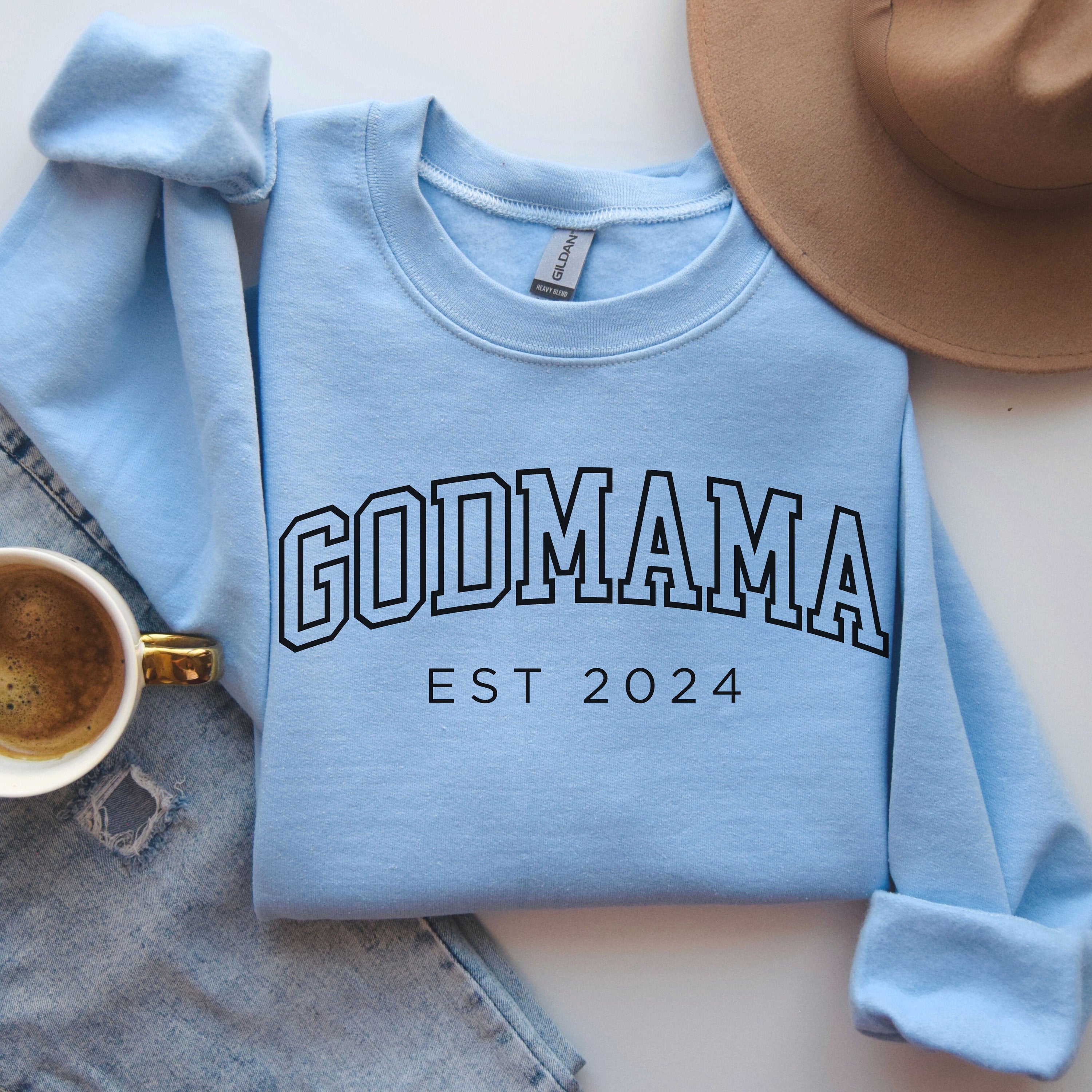 Custom Godmama Sweatshirt, Godmama Est 2024 Sweater, Gift for Godmother