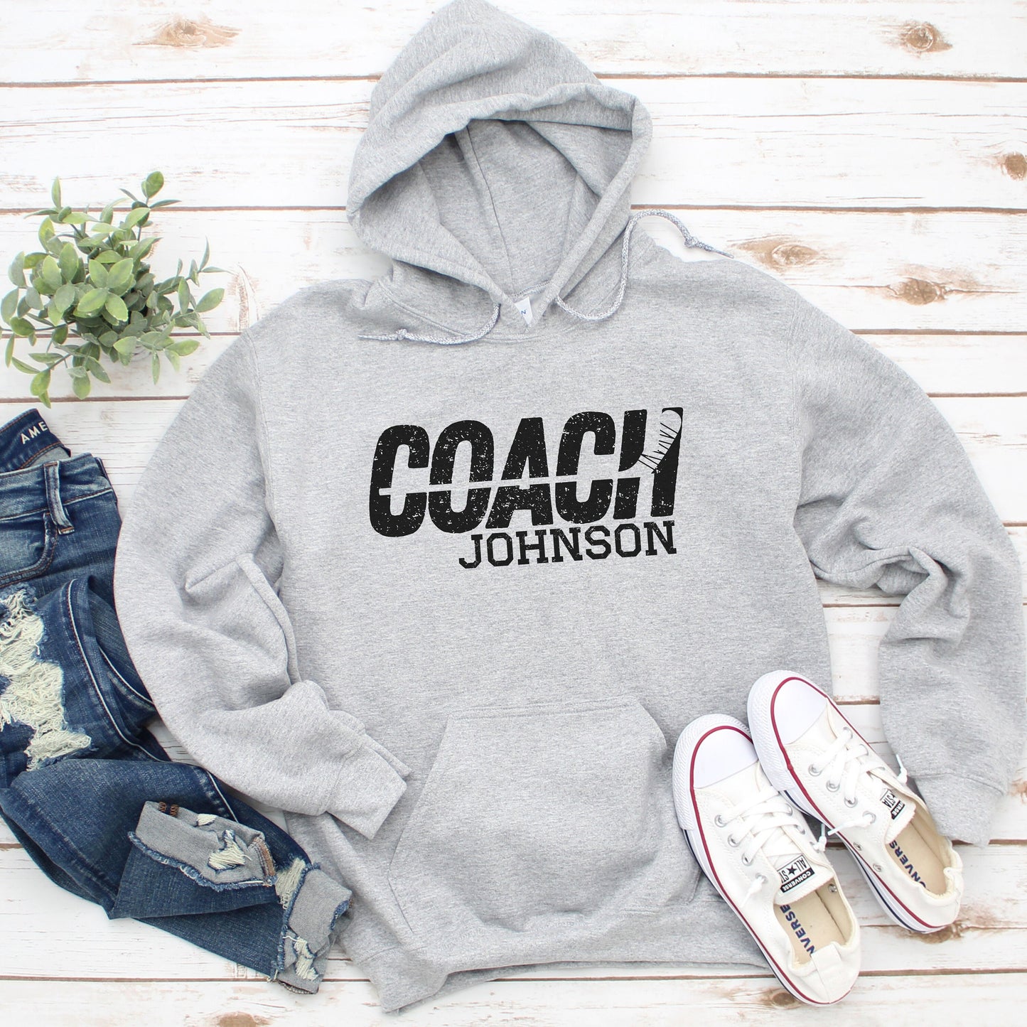 Custom Hockey Coach Sweatshirt, Personalized Hockey Coach Crewneck, Hockey Coach Gift