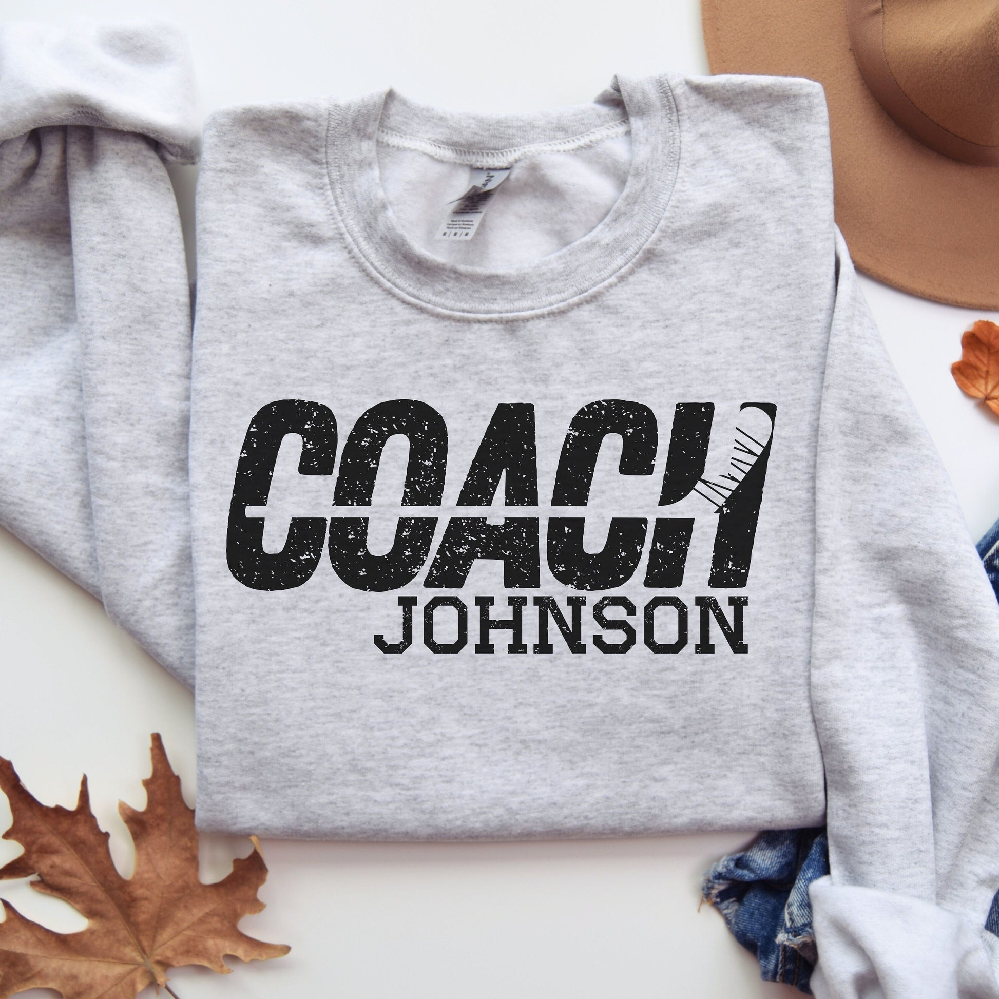 Custom Hockey Coach Sweatshirt, Personalized Hockey Coach Crewneck, Hockey Coach Gift