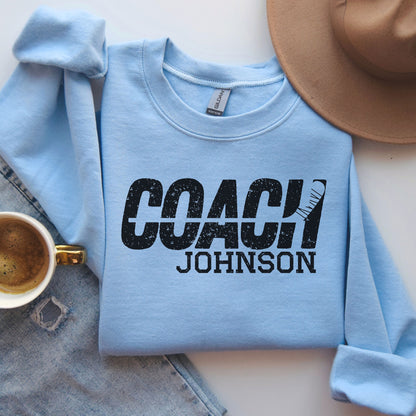 Custom Hockey Coach Sweatshirt, Personalized Hockey Coach Crewneck, Hockey Coach Gift