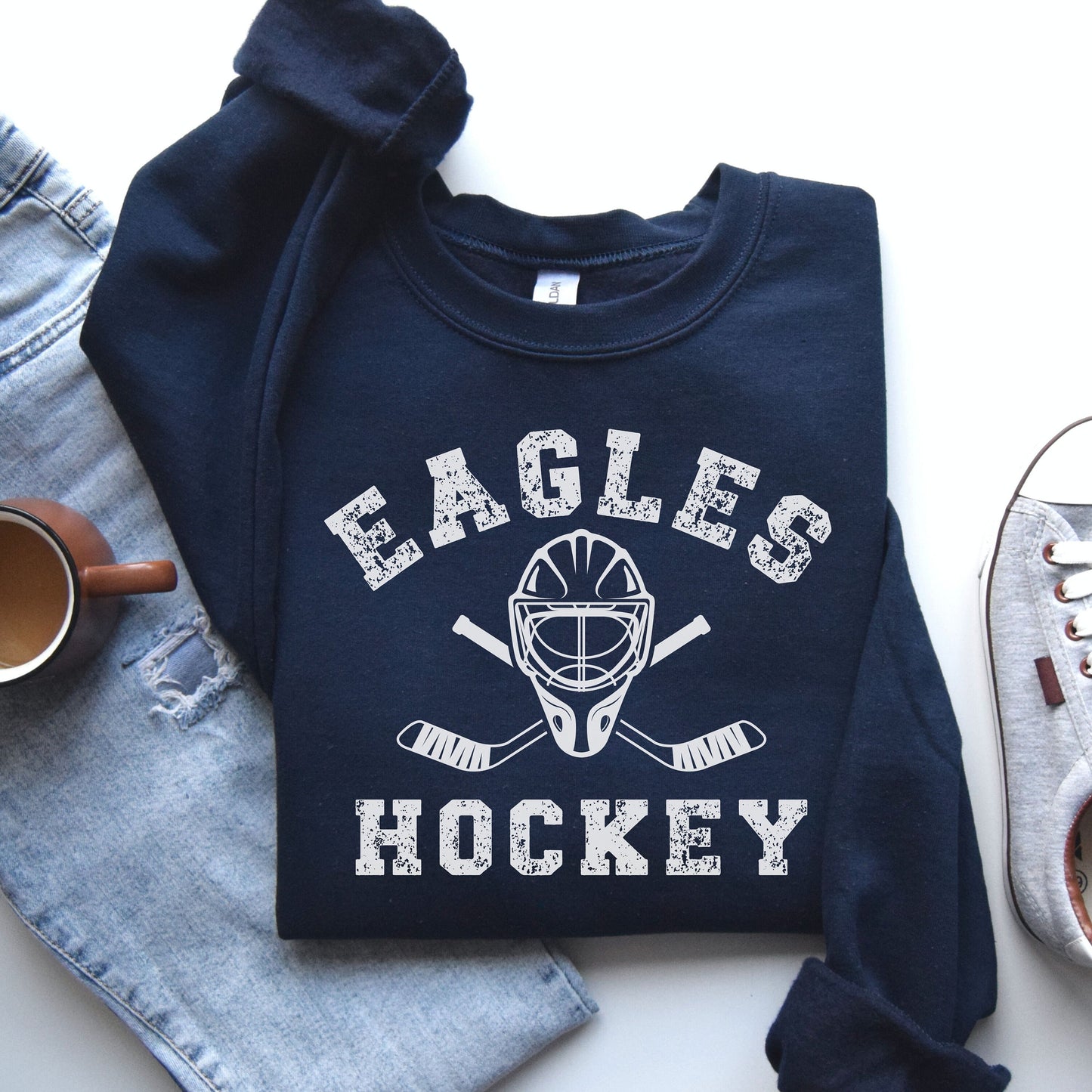 Custom Hockey Sweatshirt, Personalized Hockey Gift, Hockey Team Crewneck