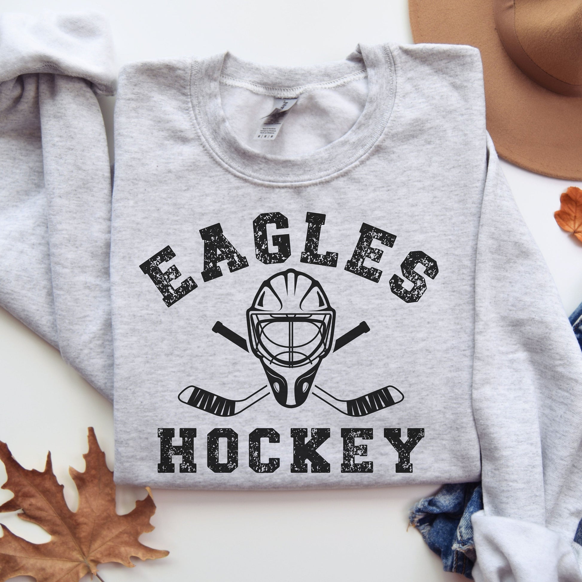 Custom Hockey Sweatshirt, Personalized Hockey Gift, Hockey Team Crewneck