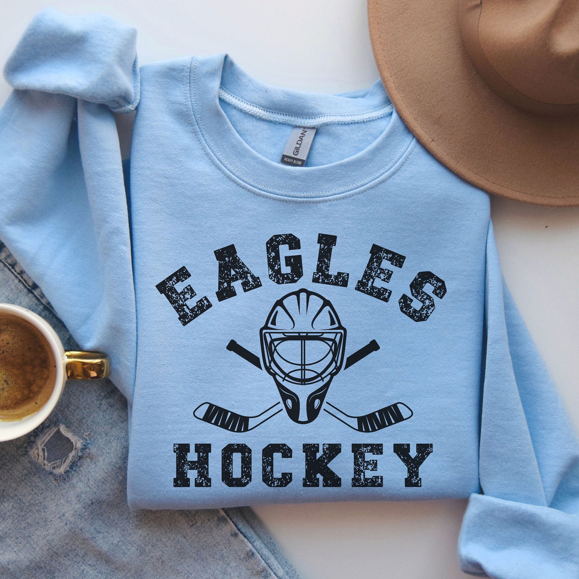 Custom Hockey Sweatshirt, Personalized Hockey Gift, Hockey Team Crewneck