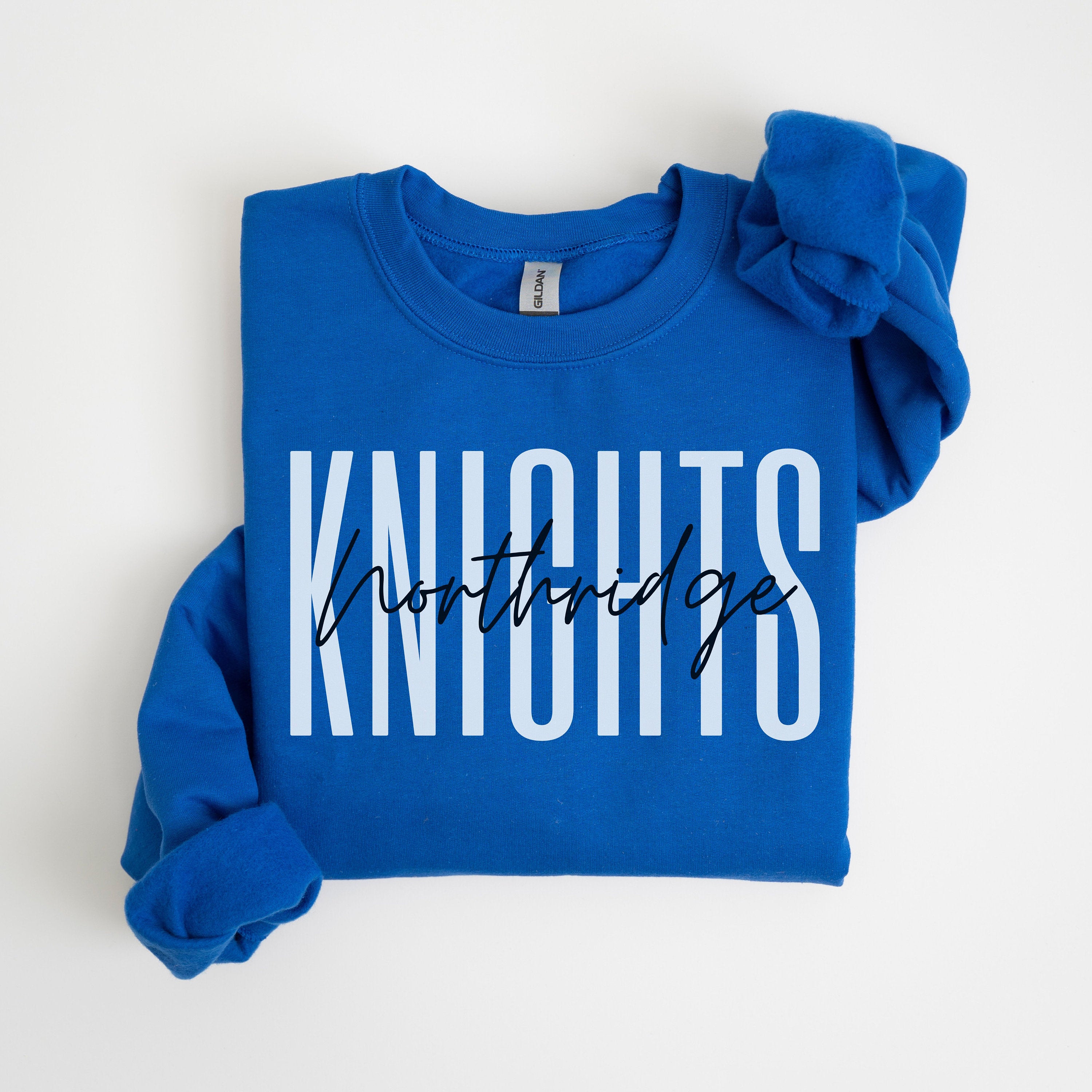 Custom Mascot Sweatshirt, Personalized School Sweatshirt, School Knights Sweater