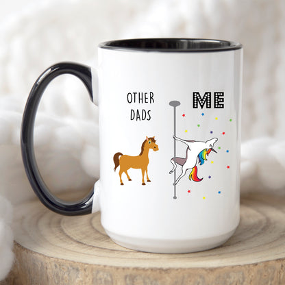 Dad Coffee Mugs Unicorn Cool Father Cups Funny Fathers Day Gifts From Daughter Or Son Beautiful Premium Quality Tea Cup Gag Gift For Dad